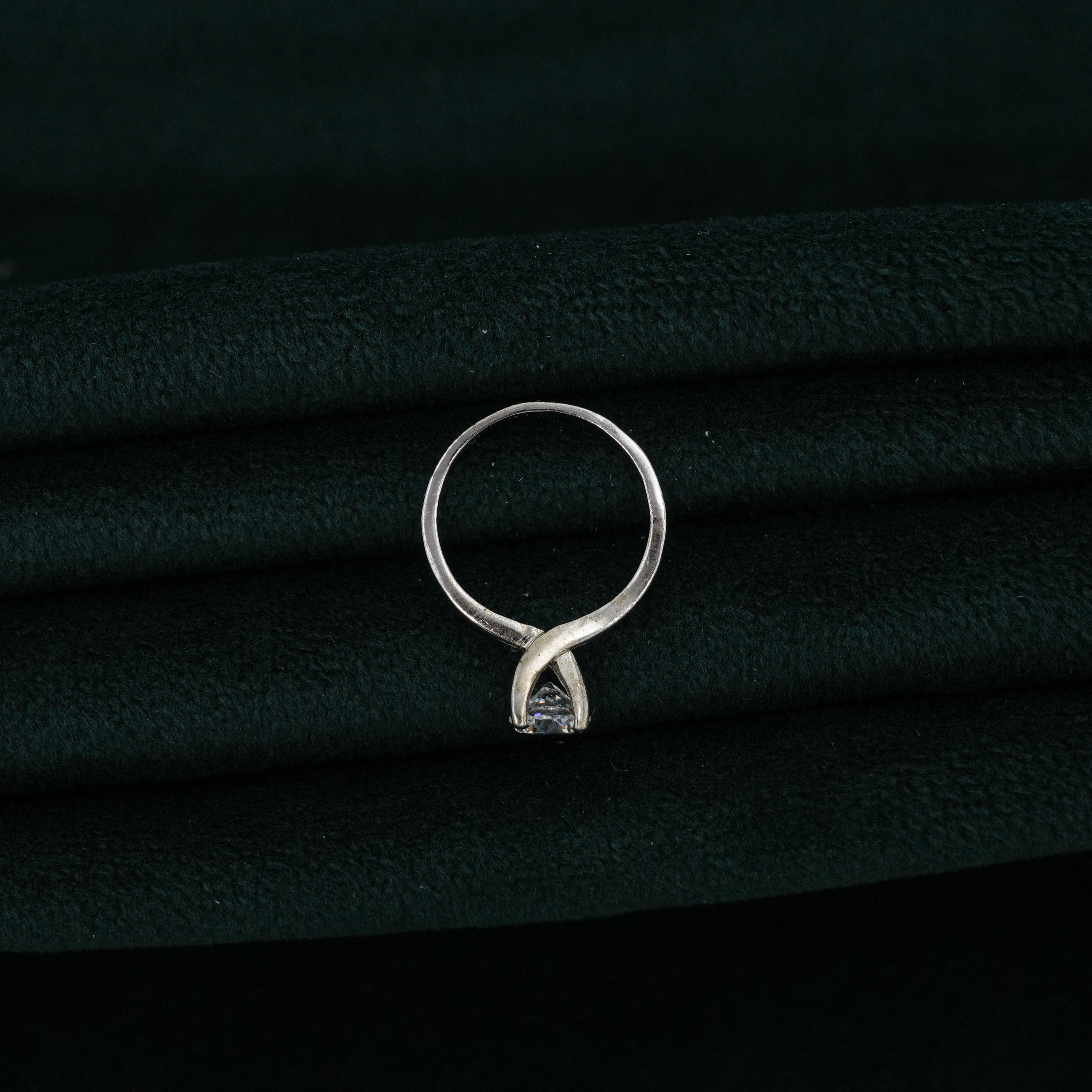Silver Solitaire Ring