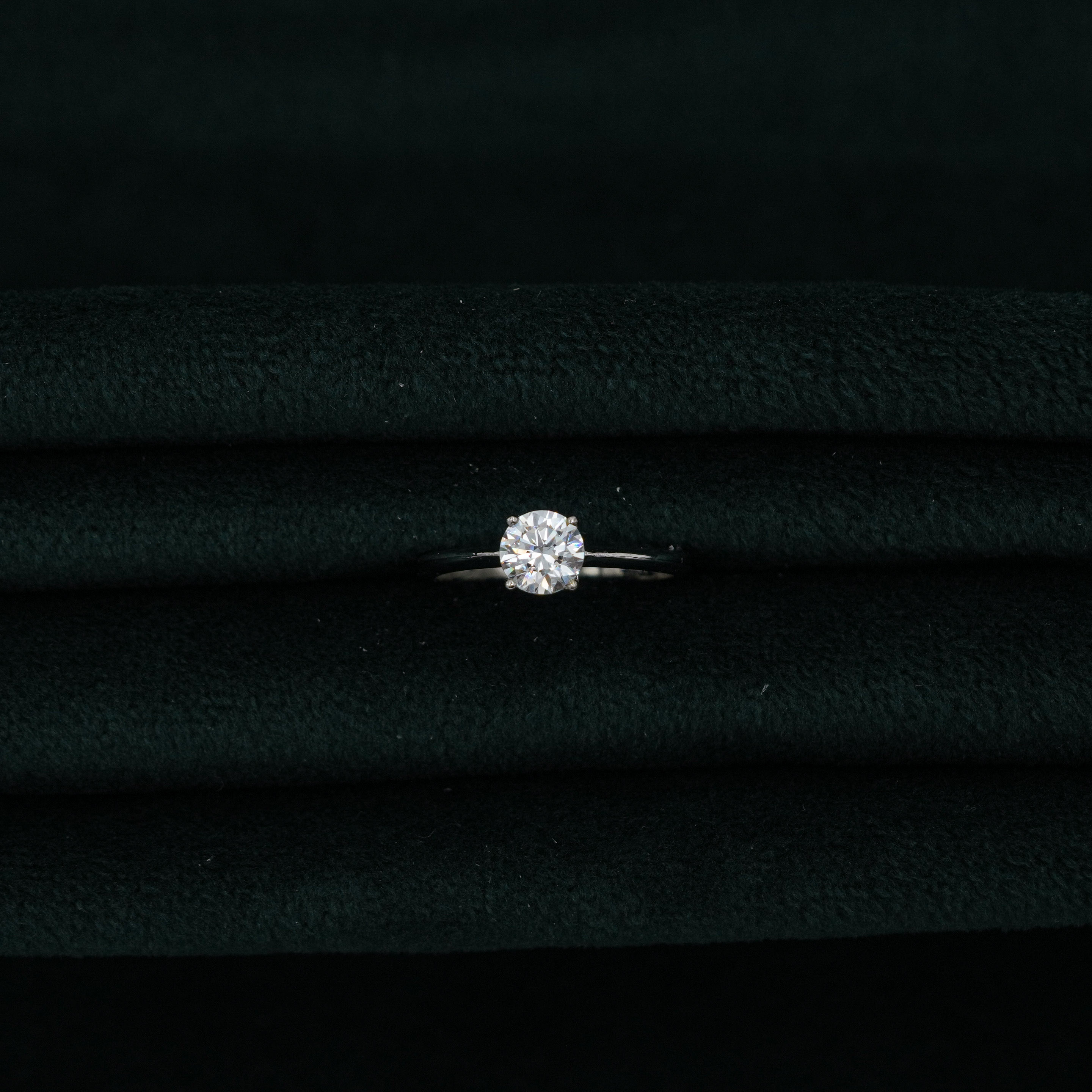 Silver Solitaire Ring