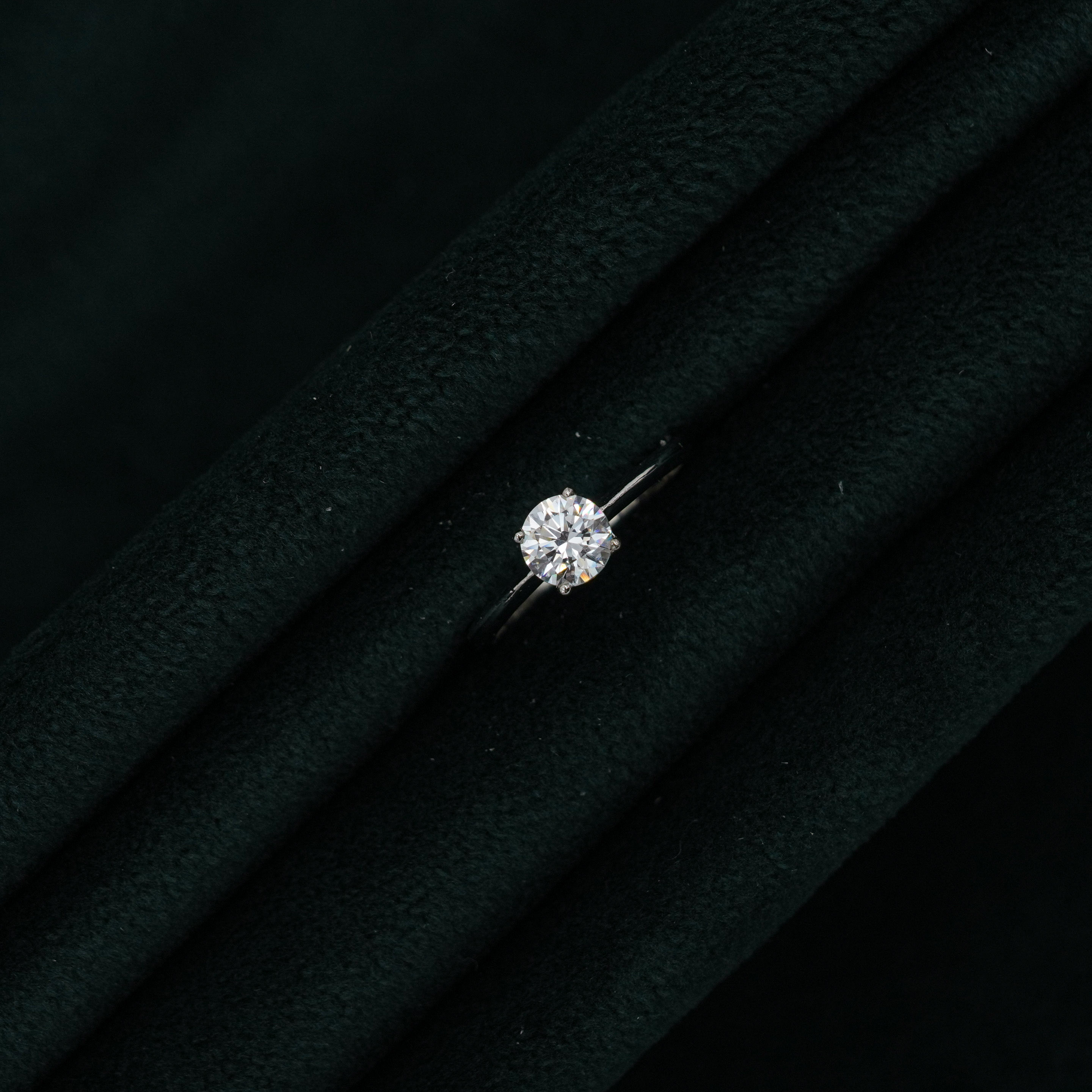 Silver Solitaire Ring