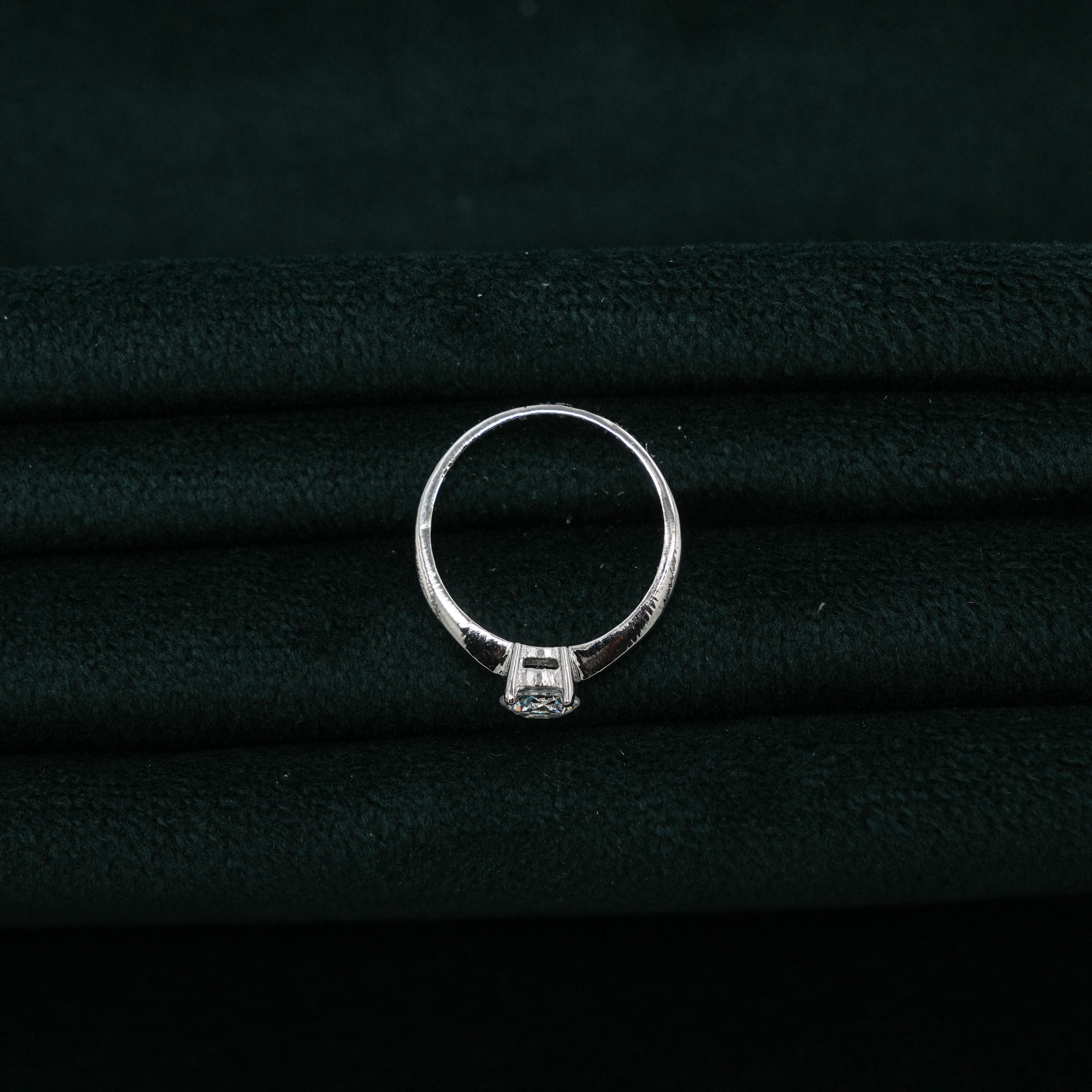 Silver Solitaire Ring