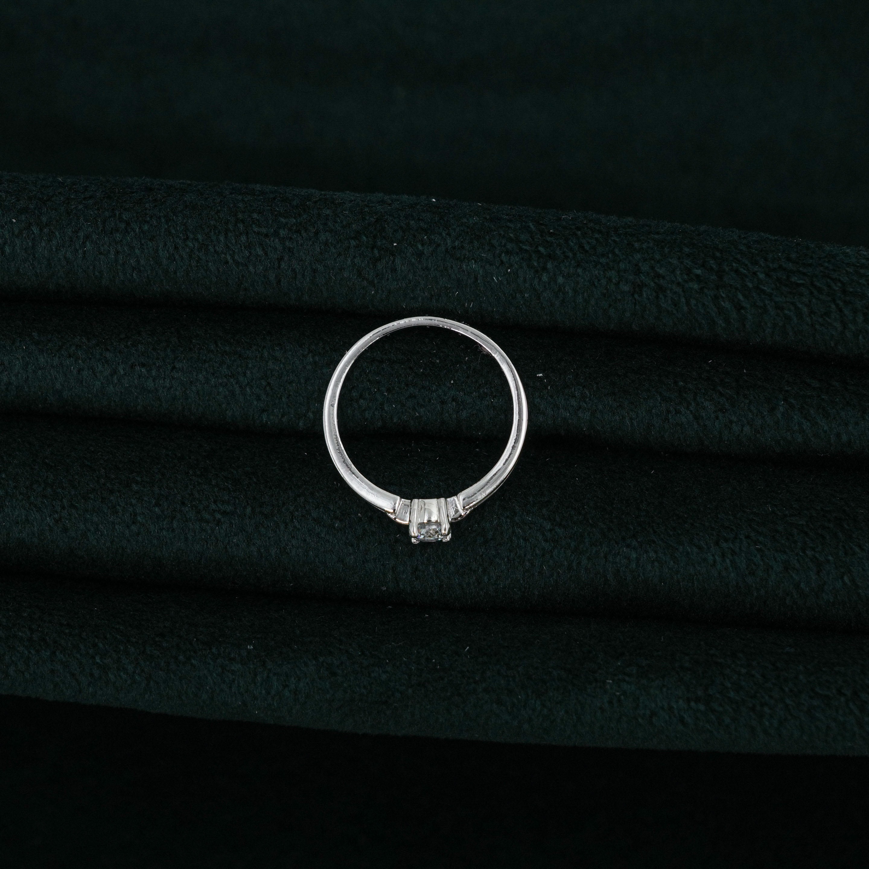 Silver Solitaire Ring