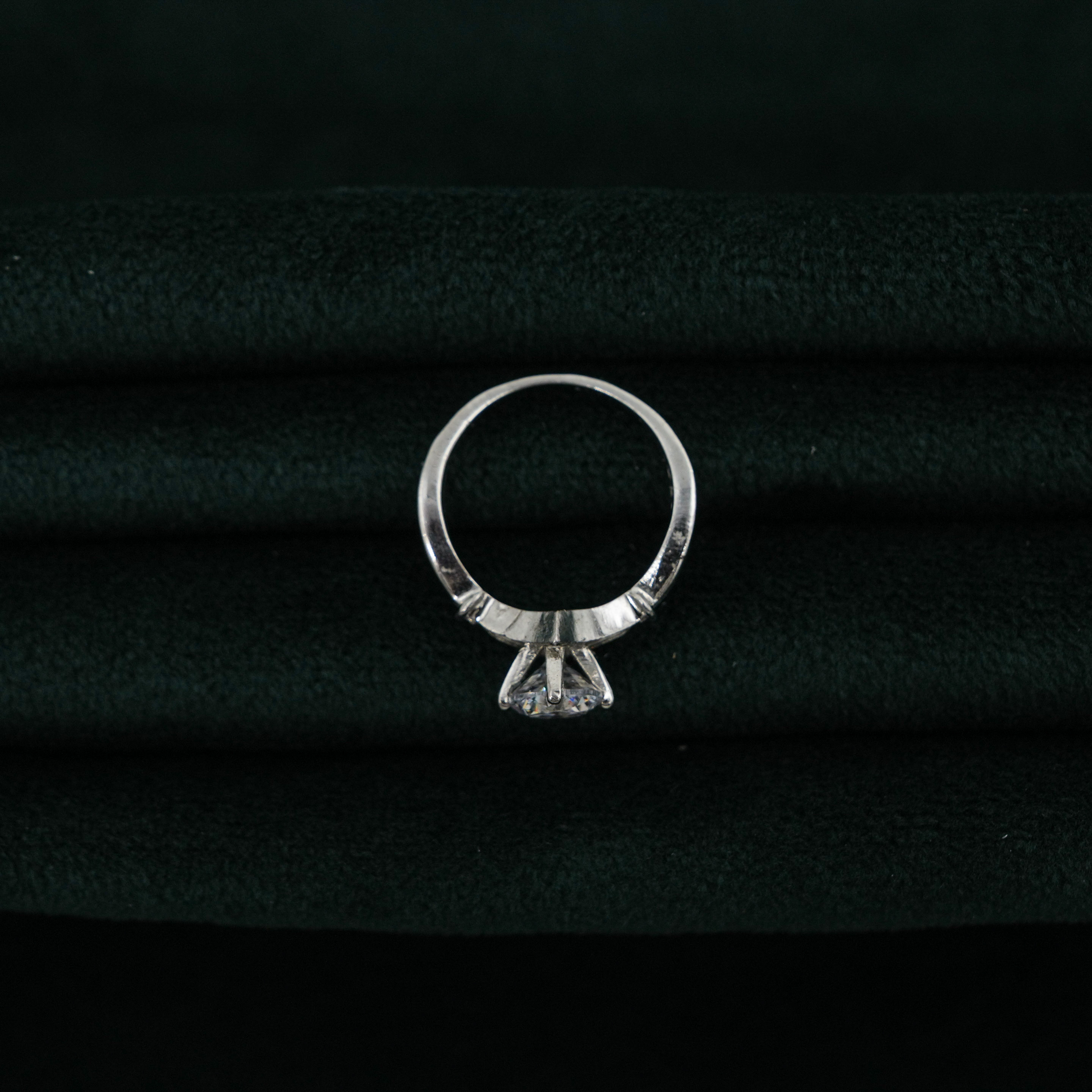 Silver Solitaire Ring