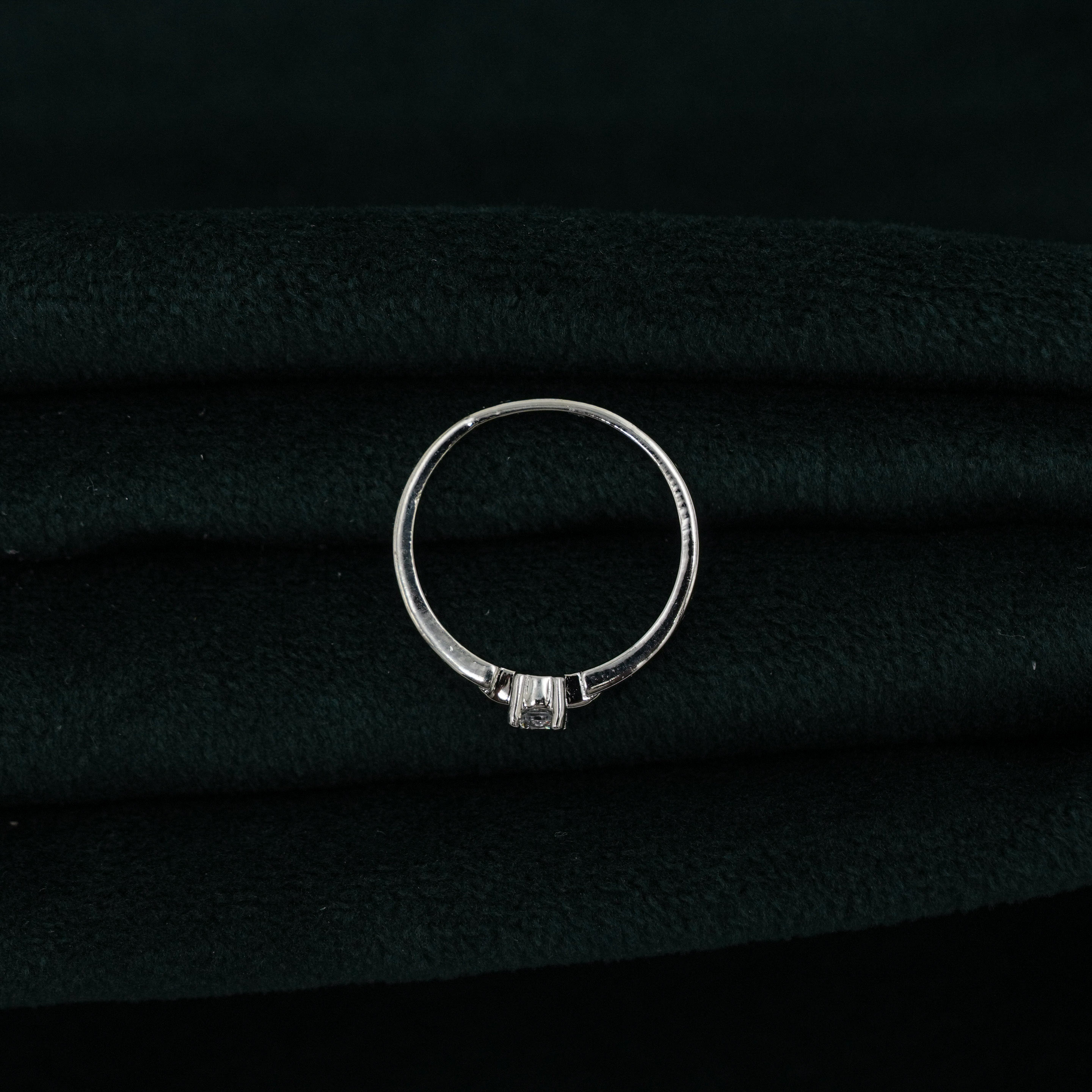 Silver Solitaire Ring