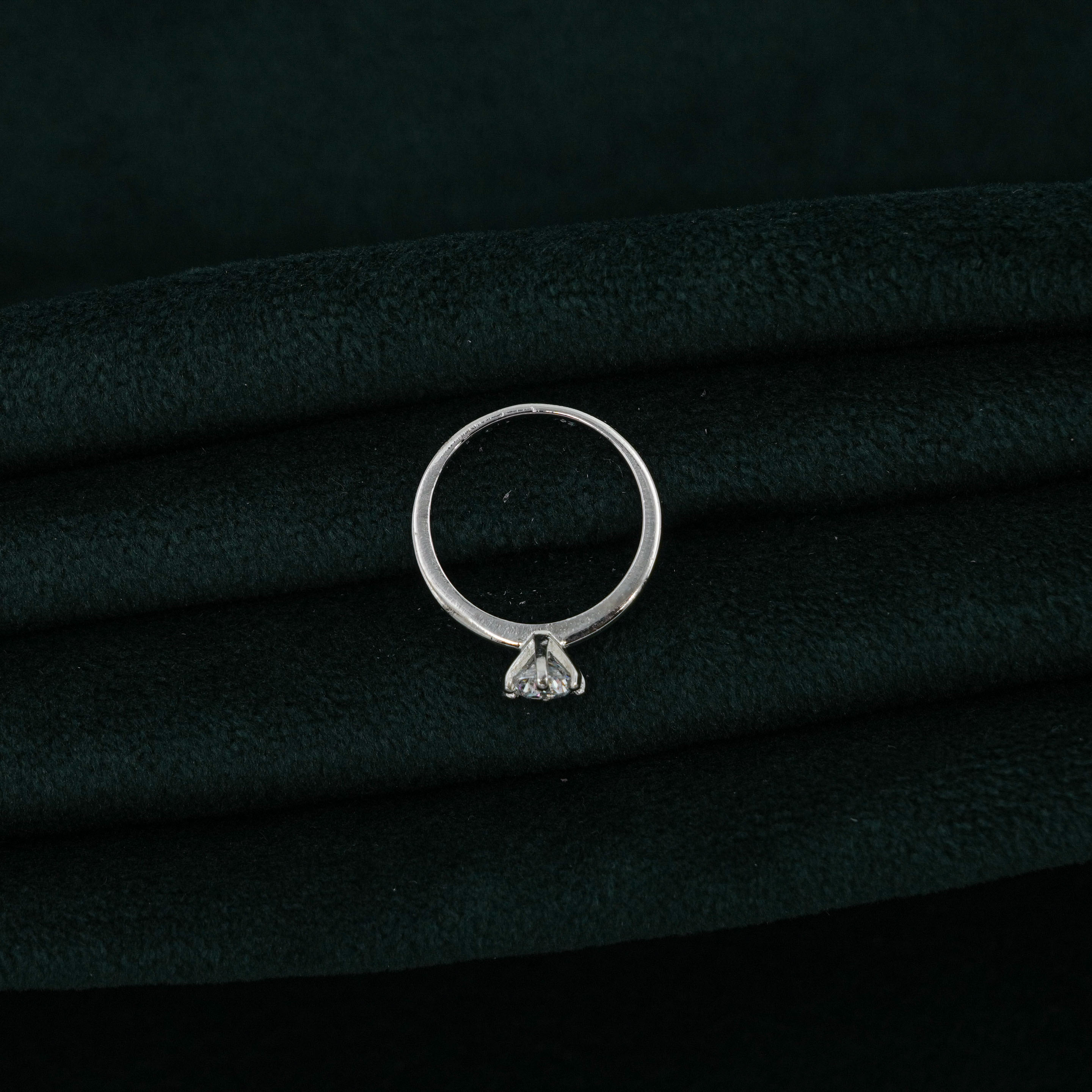 Silver Solitaire Ring