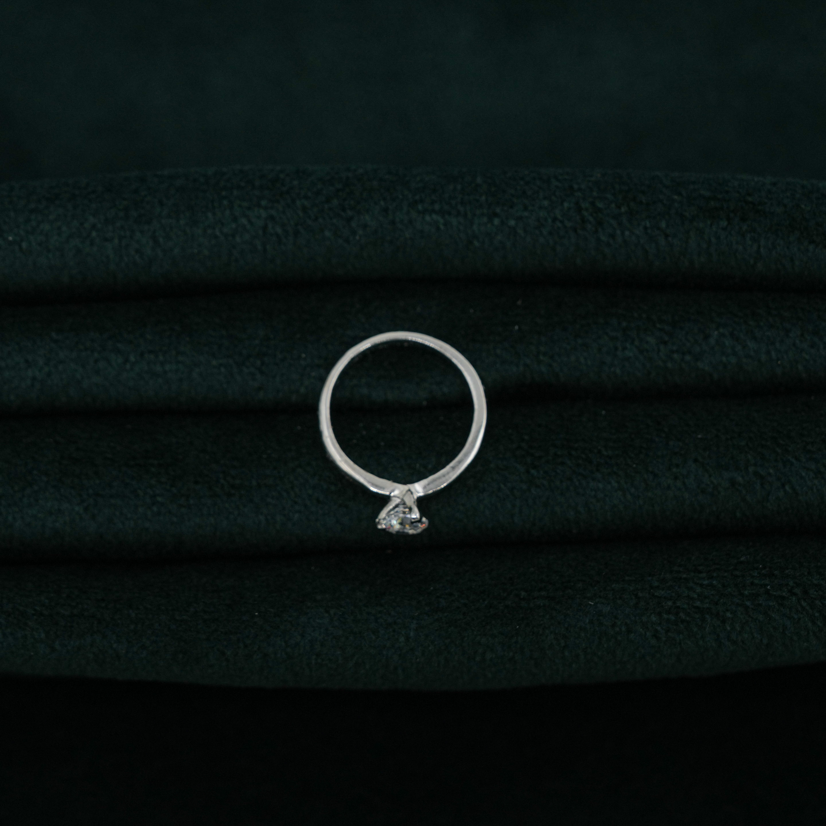 Silver Solitaire Ring