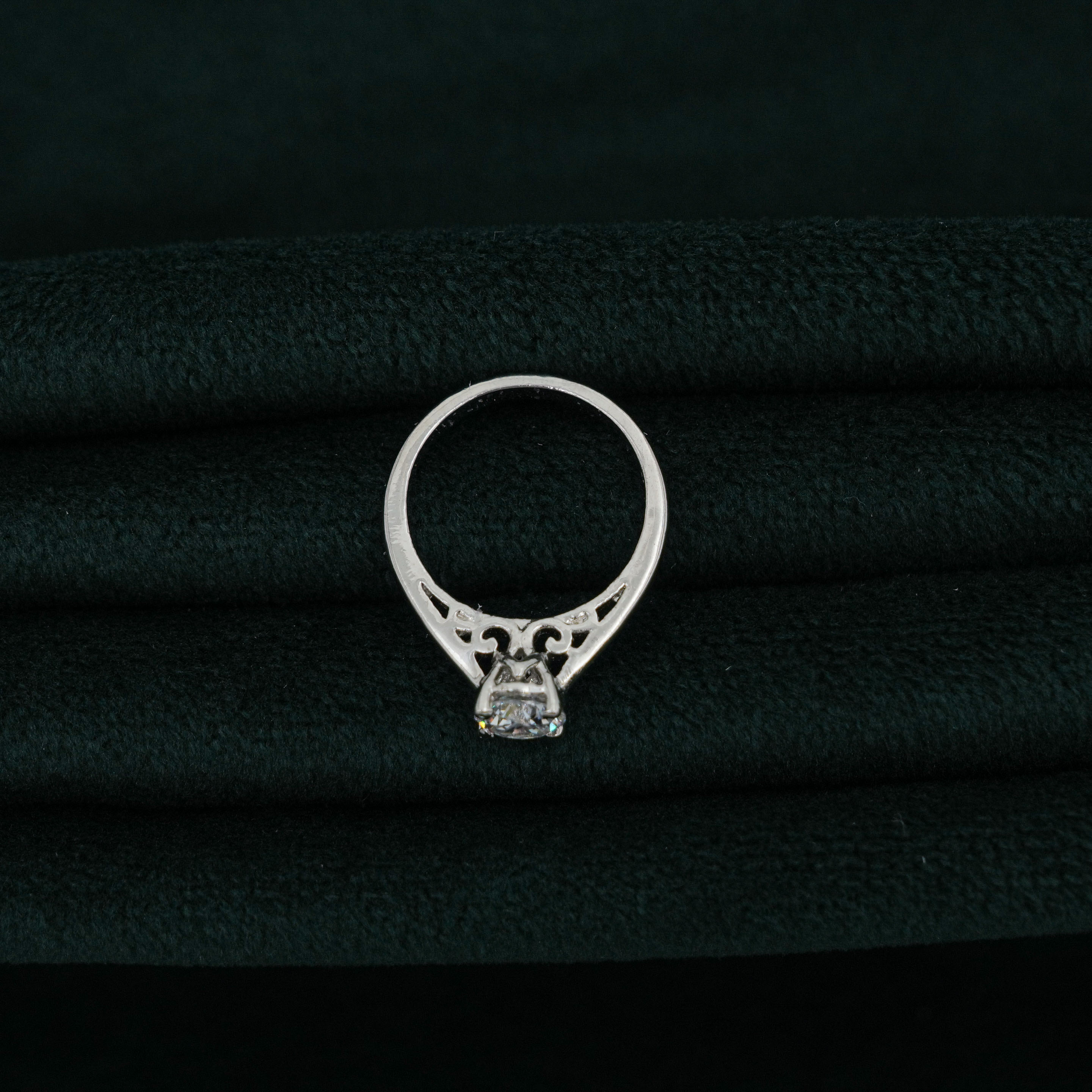 Silver Solitaire Ring