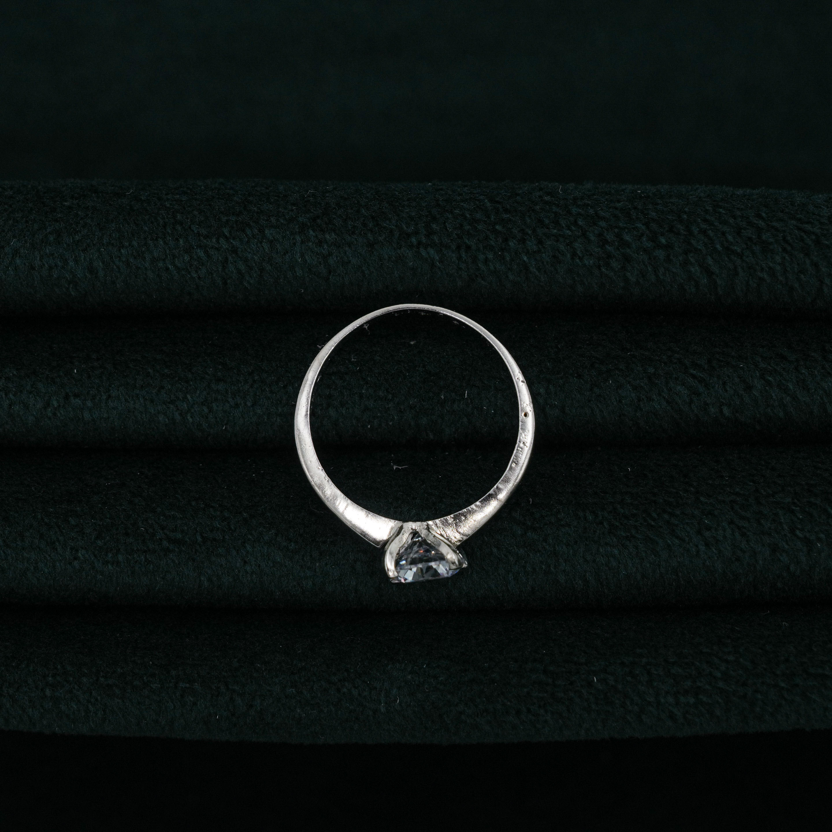 Silver Solitaire Ring