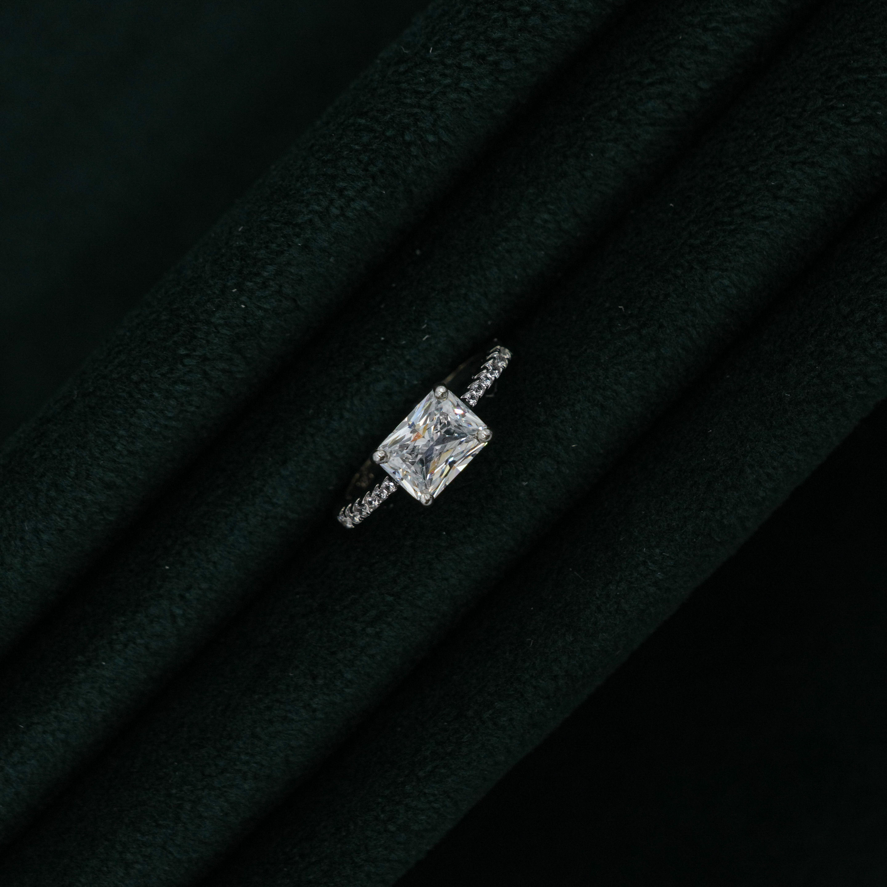Silver Square Ring