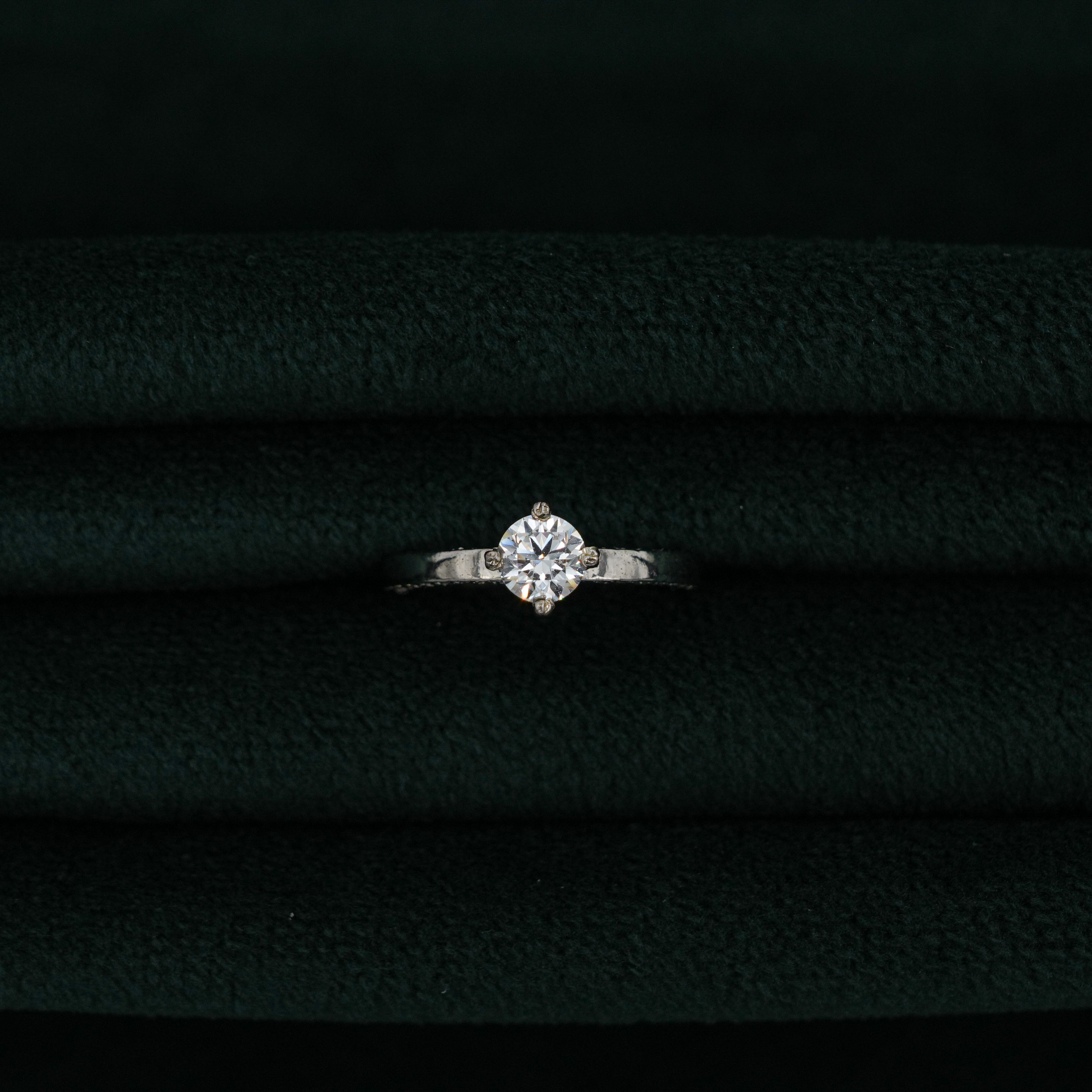 Silver Solitaire Ring