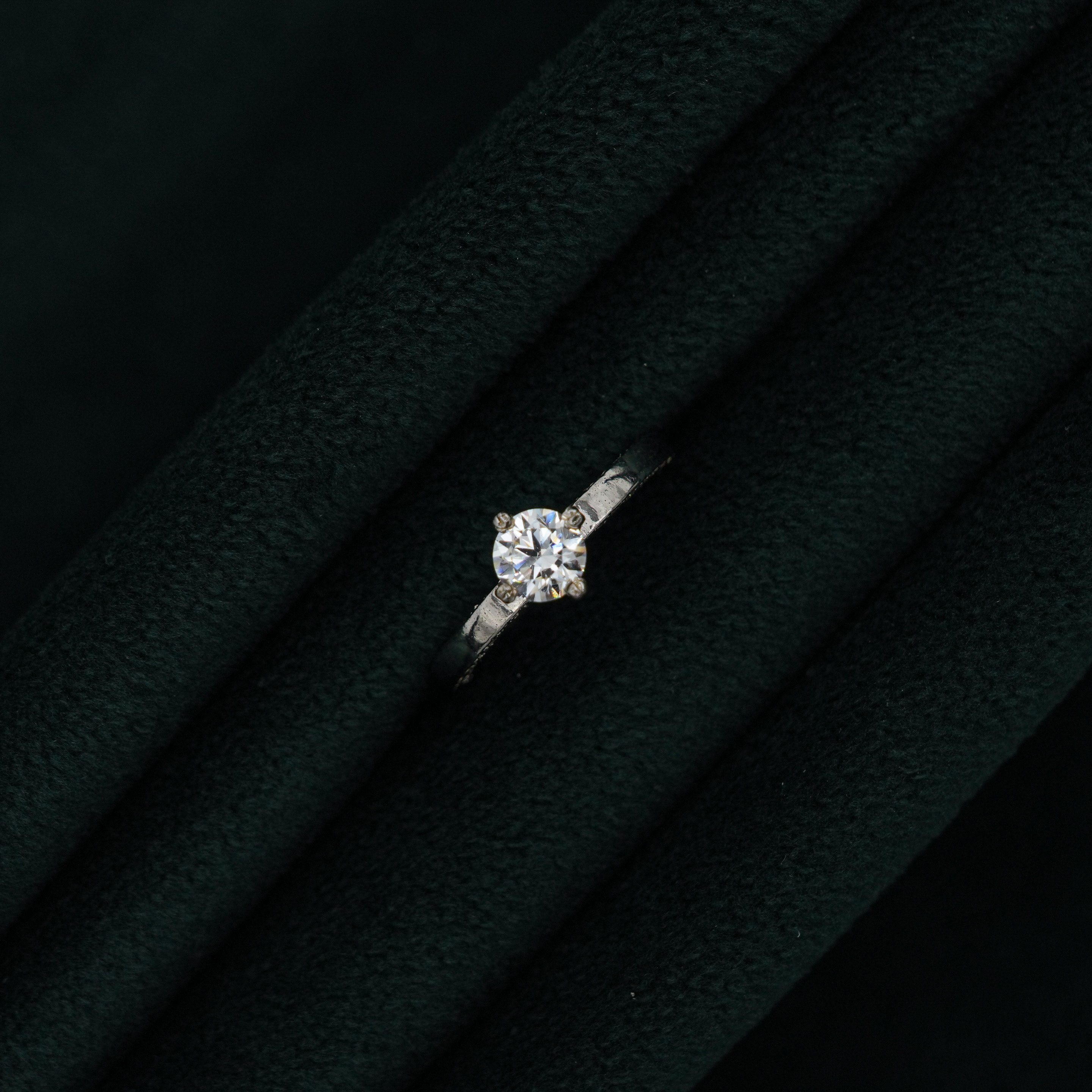 Silver Solitaire Ring