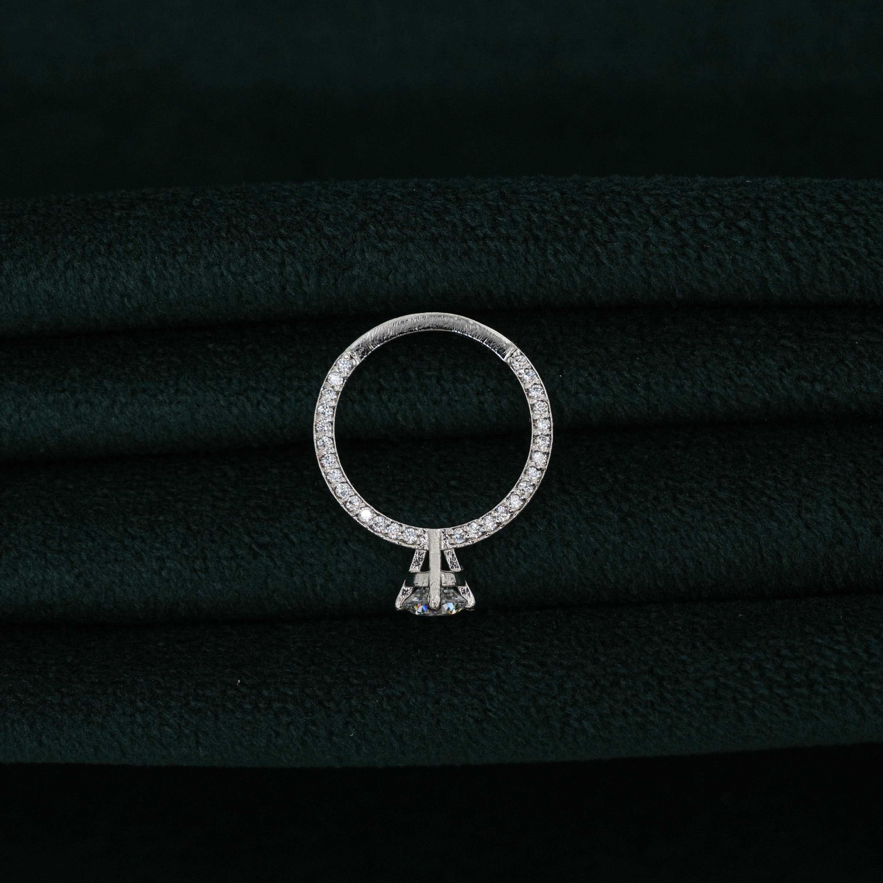 Silver Solitaire Ring