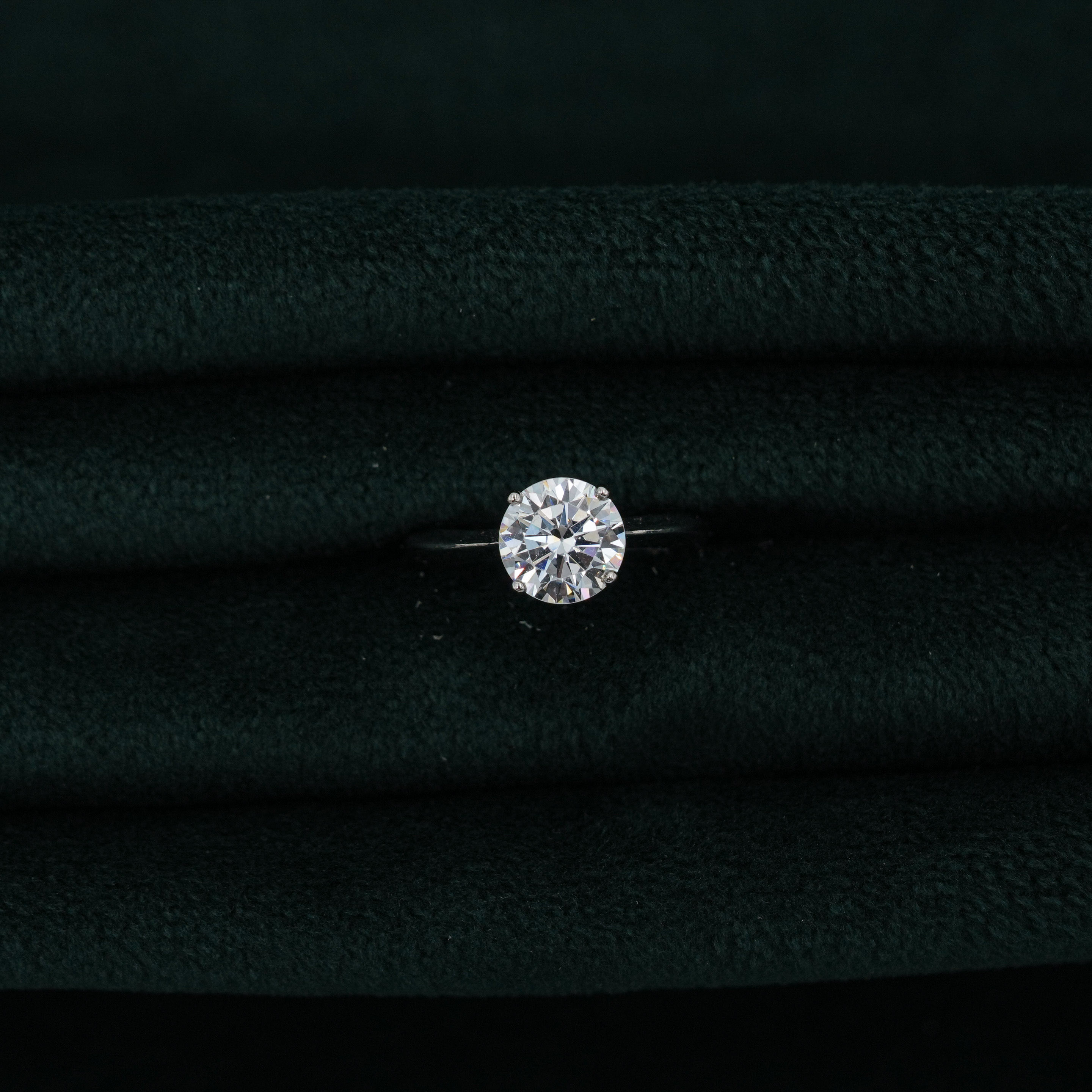 Silver Solitaire Ring