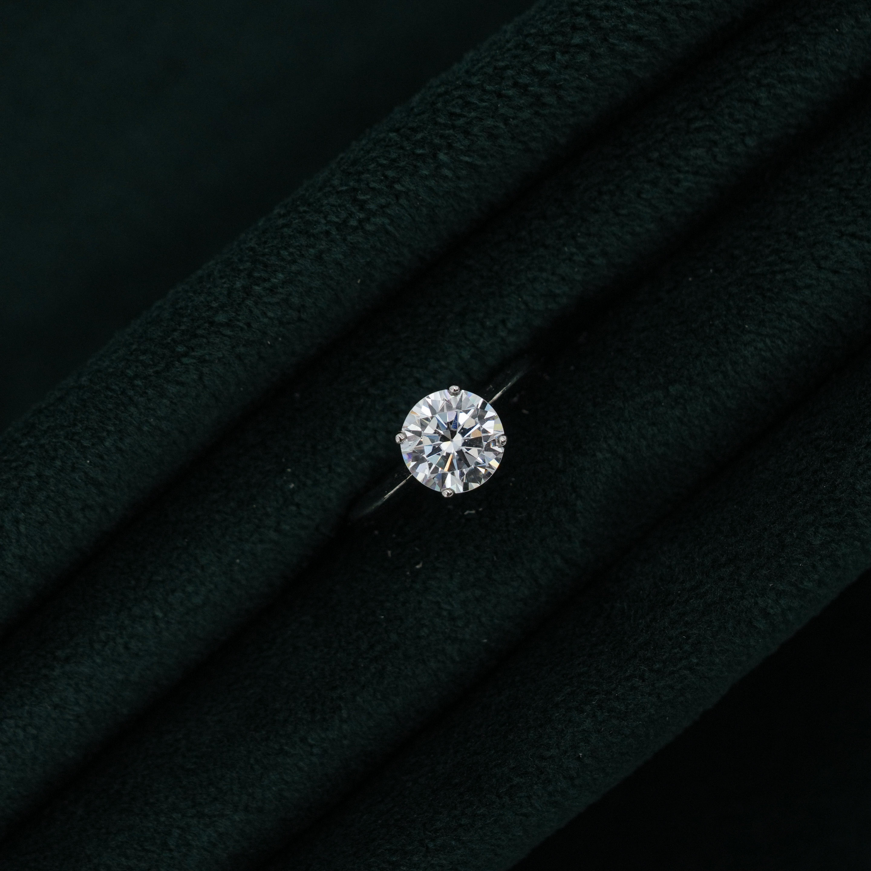 Silver Solitaire Ring