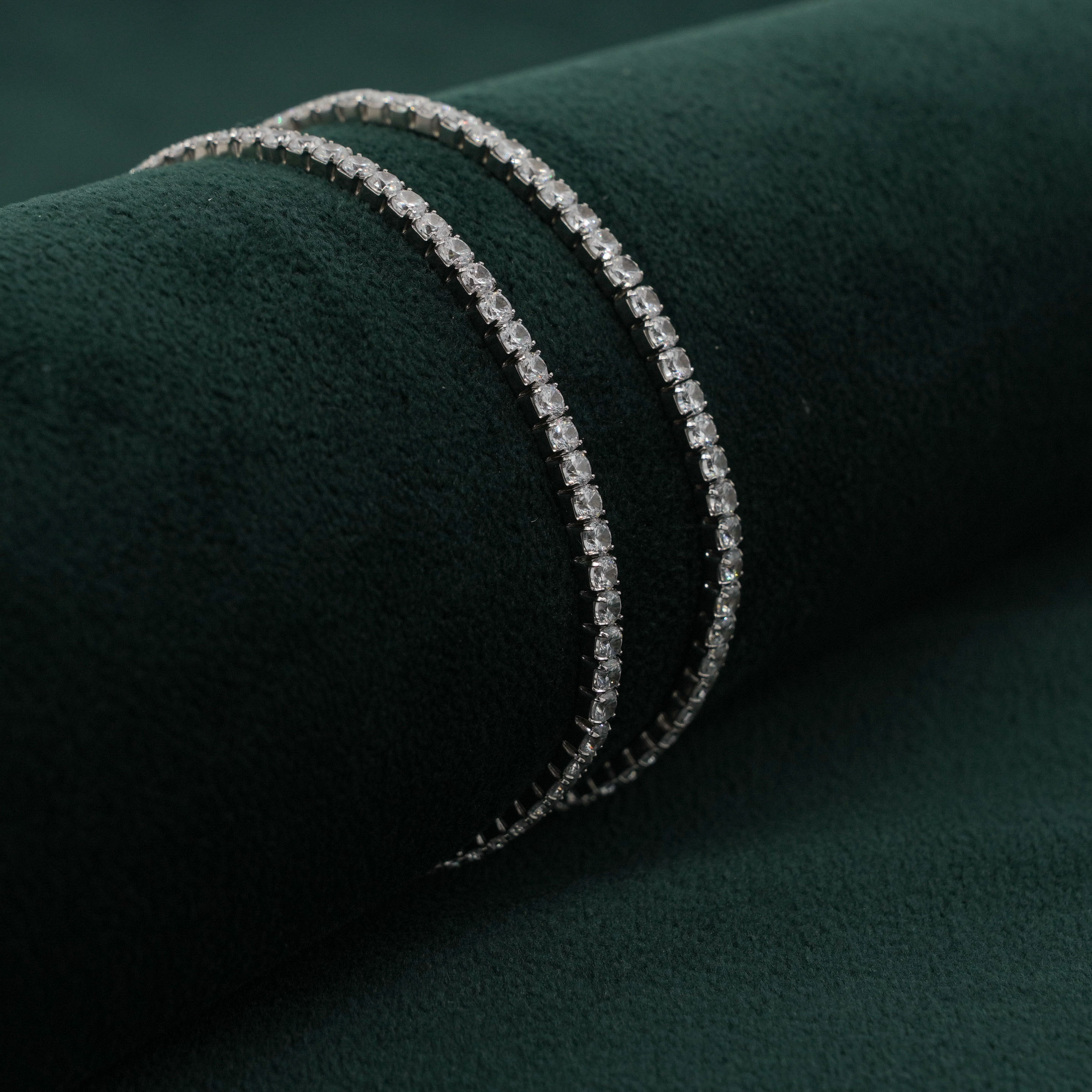 Tulasii - The Concept Jewelry - Silver Stone Anklets