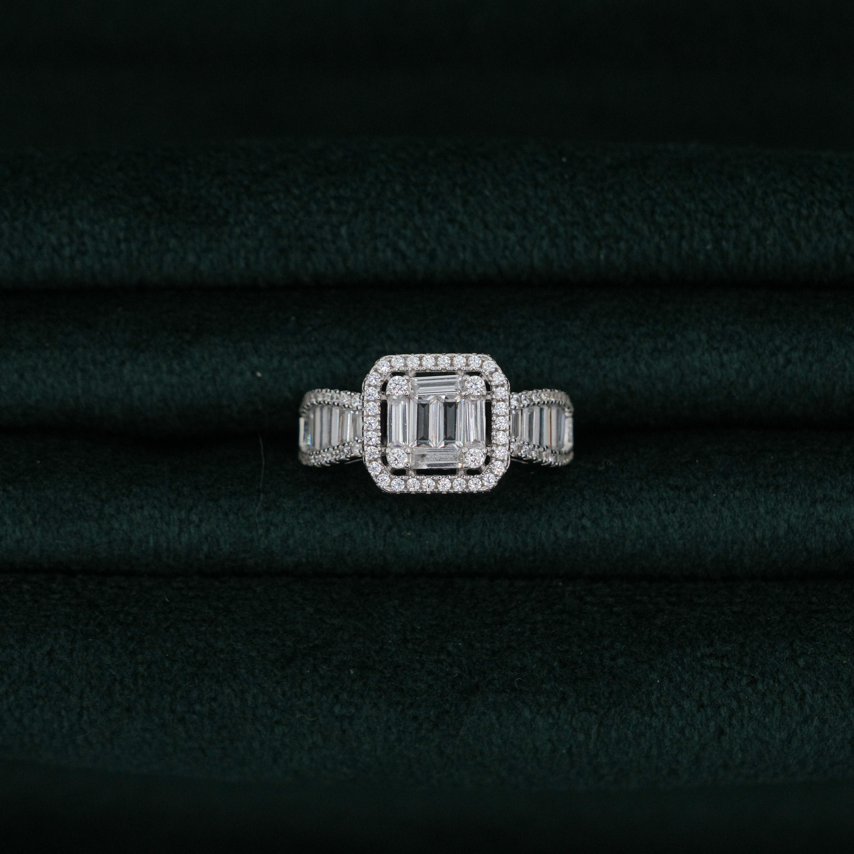 Silver Baguette Ring