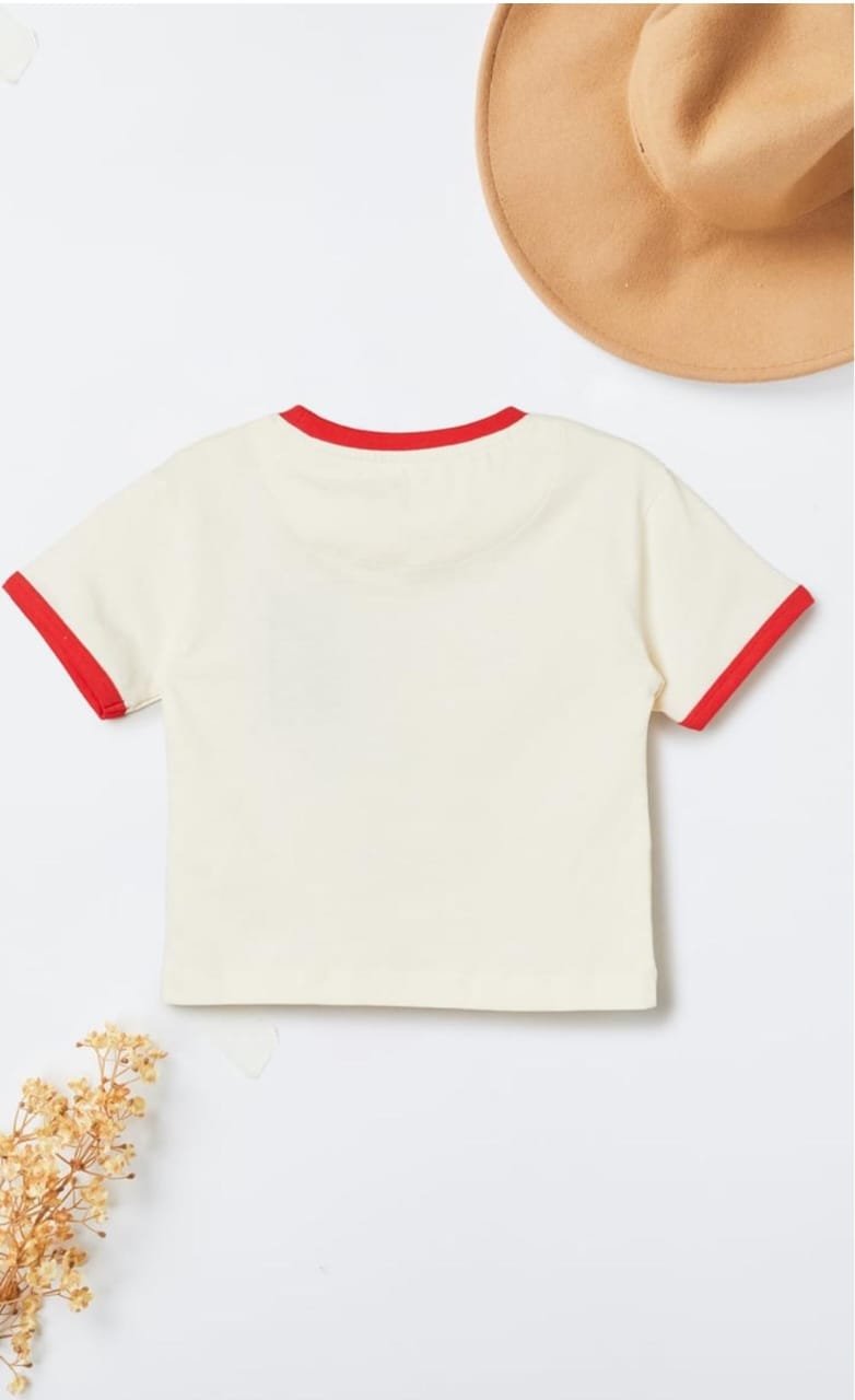 Urban Attic - Cream Round Neck T shirt