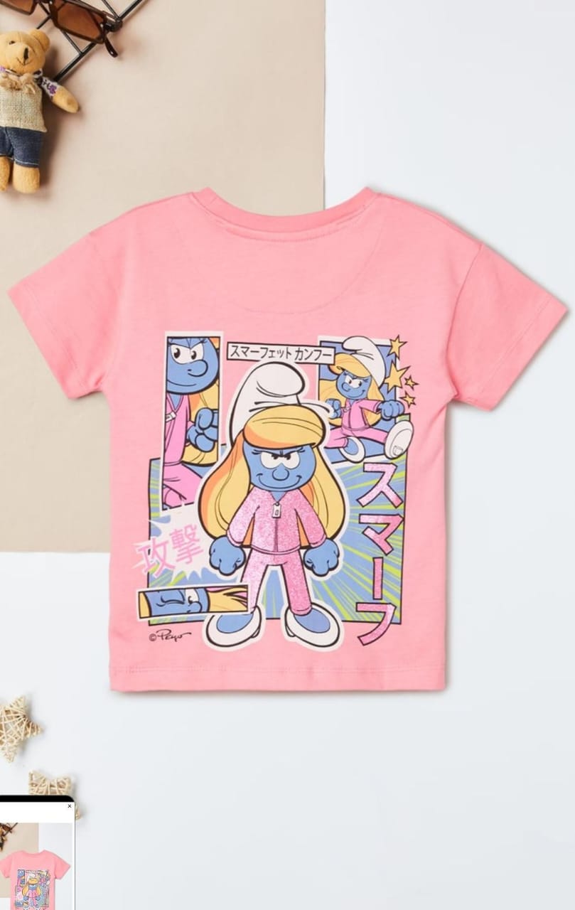 Urban Attic - Pink Colour Round Neck T shirt