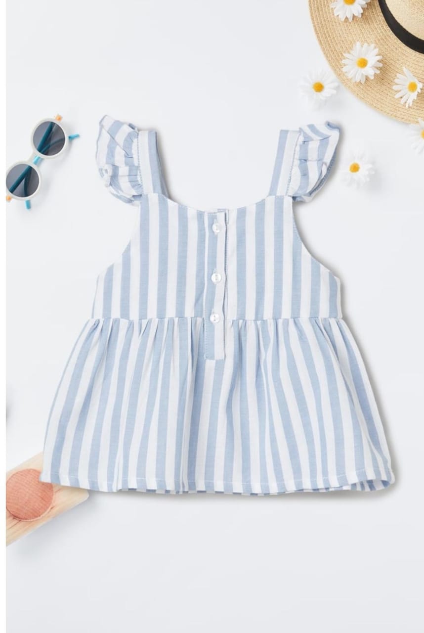 Urban Attic - Blue and White Lining Frock