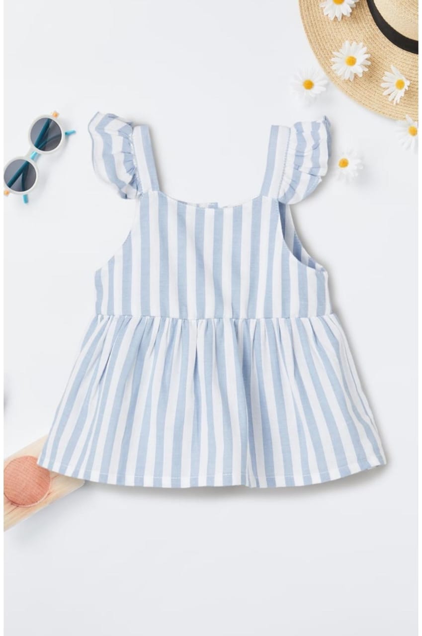 Urban Attic - Blue and White Lining Frock