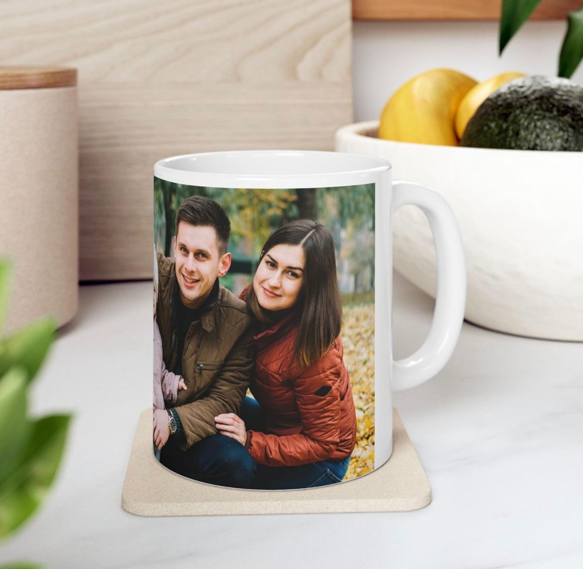 Customised white mug
