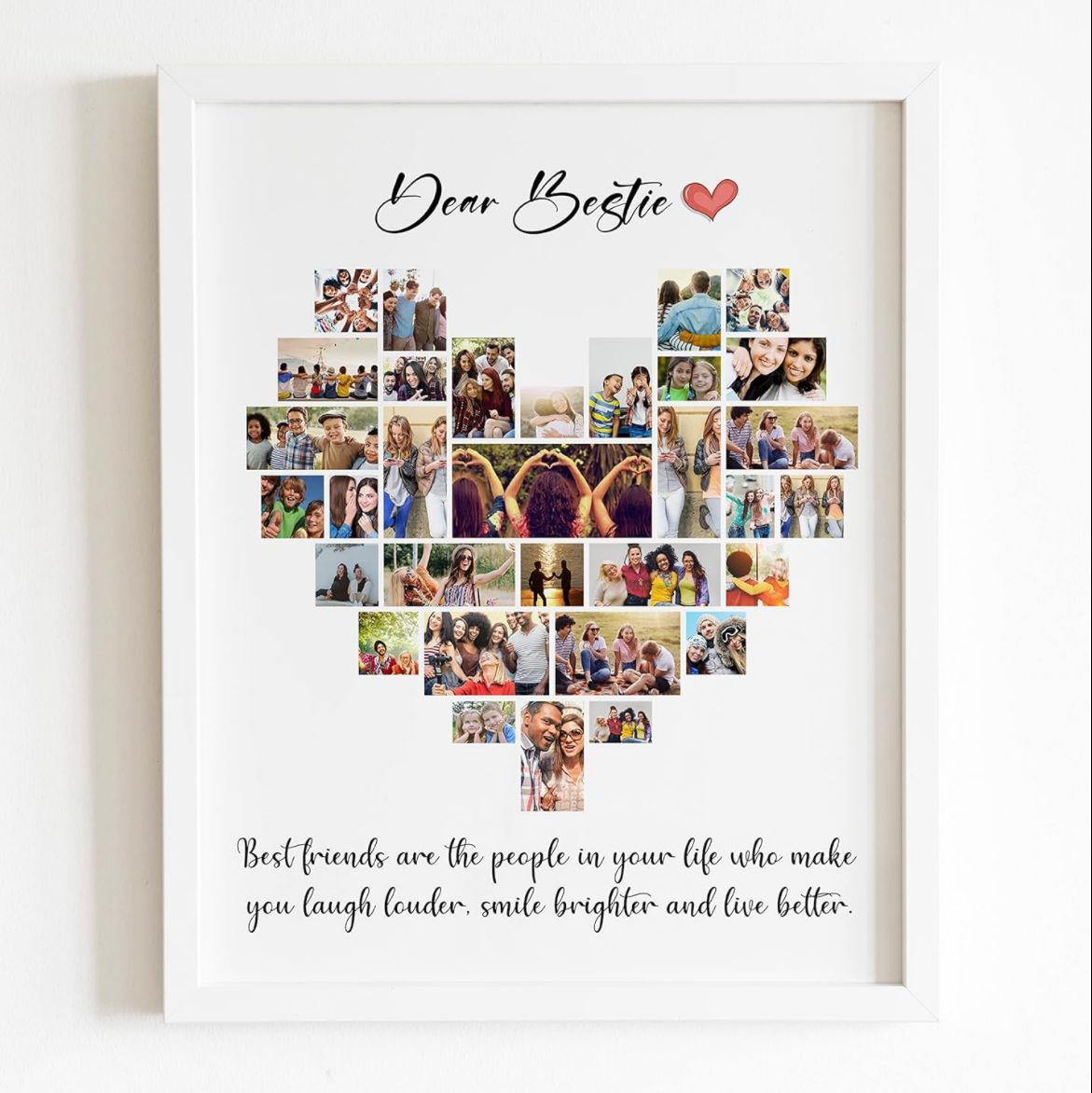 Heart Collage Photo Frame ( Size: 12x 18 inches)