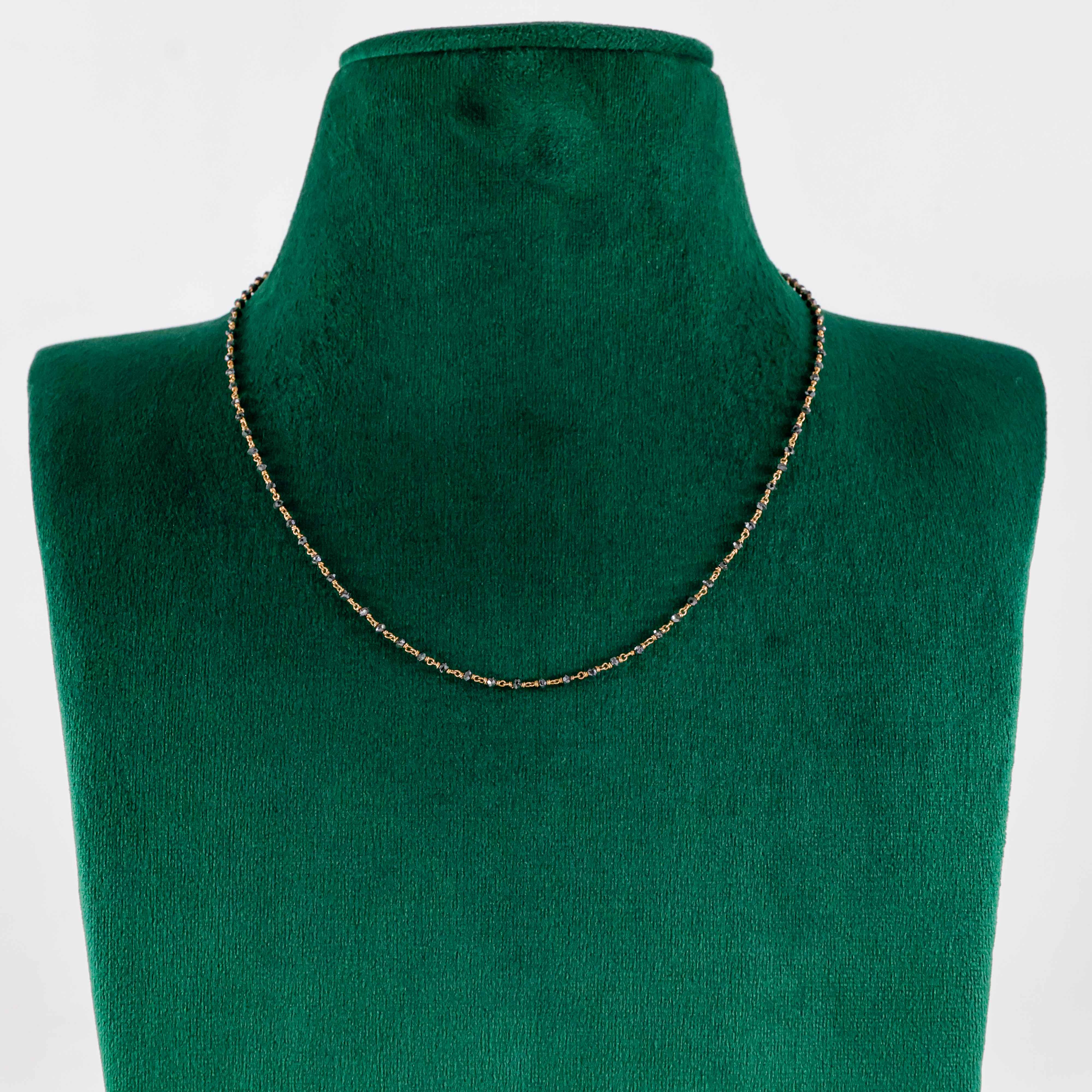 Varahi Jewels - Gold Black Dia Chain Set