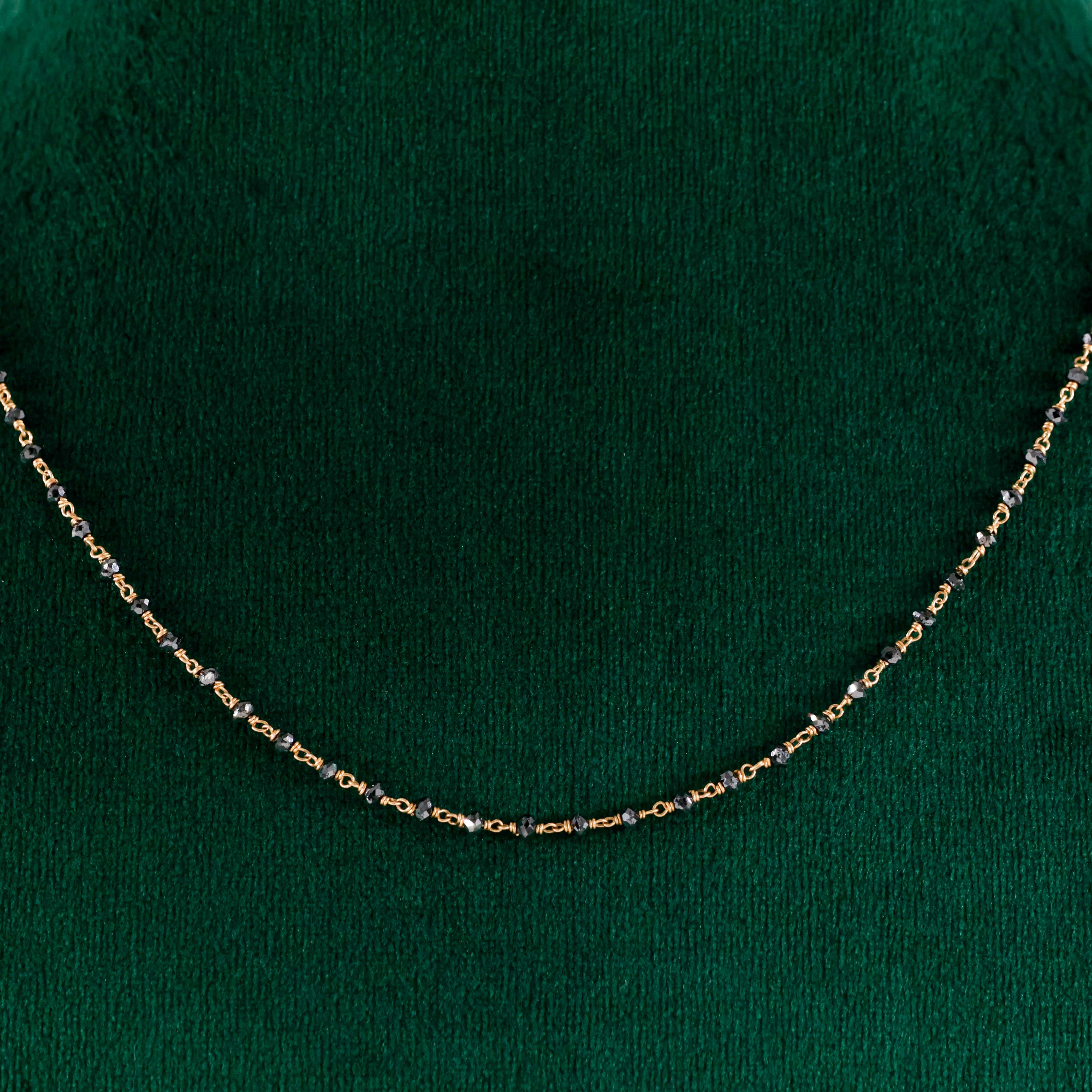 Varahi Jewels - Gold Black Dia Chain Set