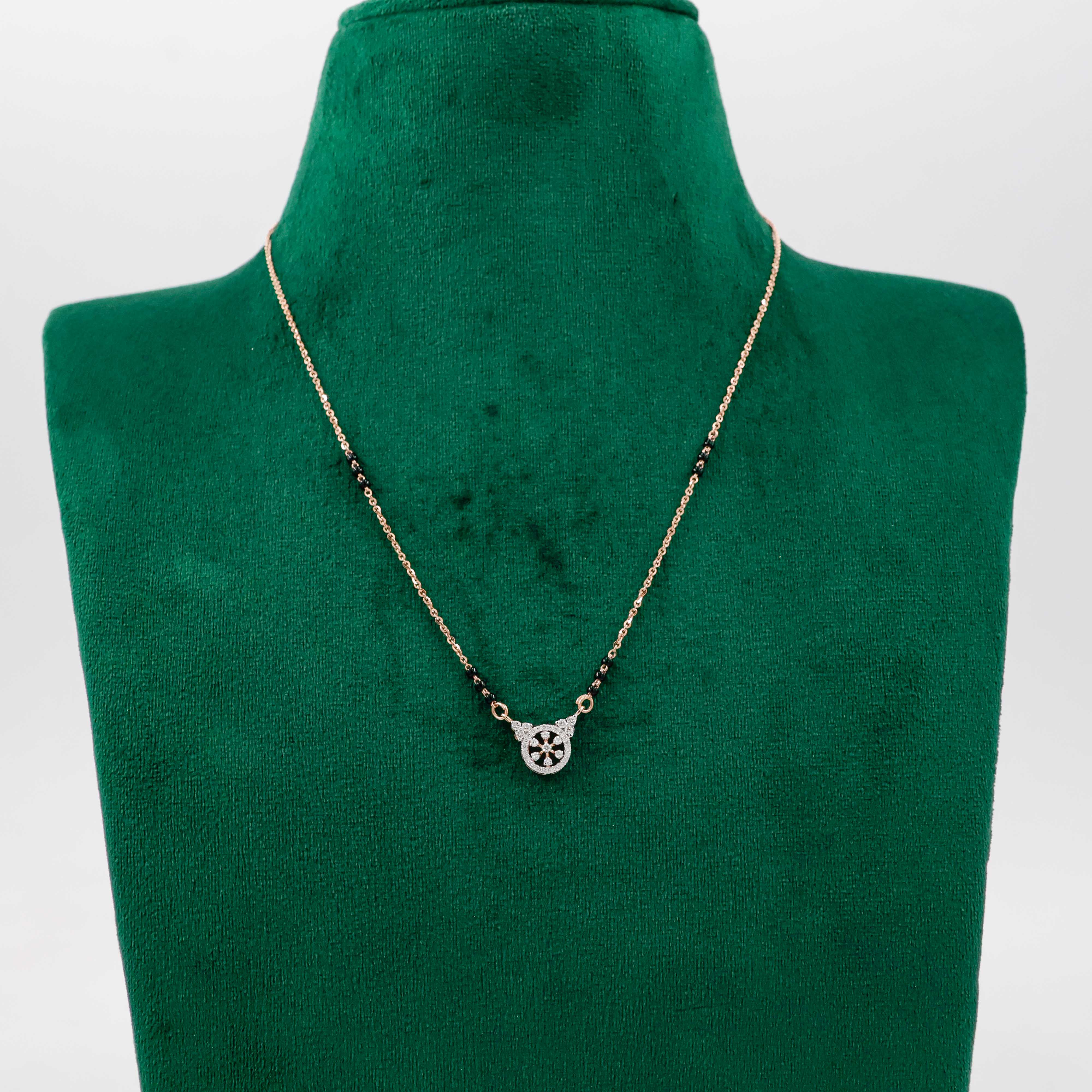 Varahi Jewels - Diamond Black Beads Chain