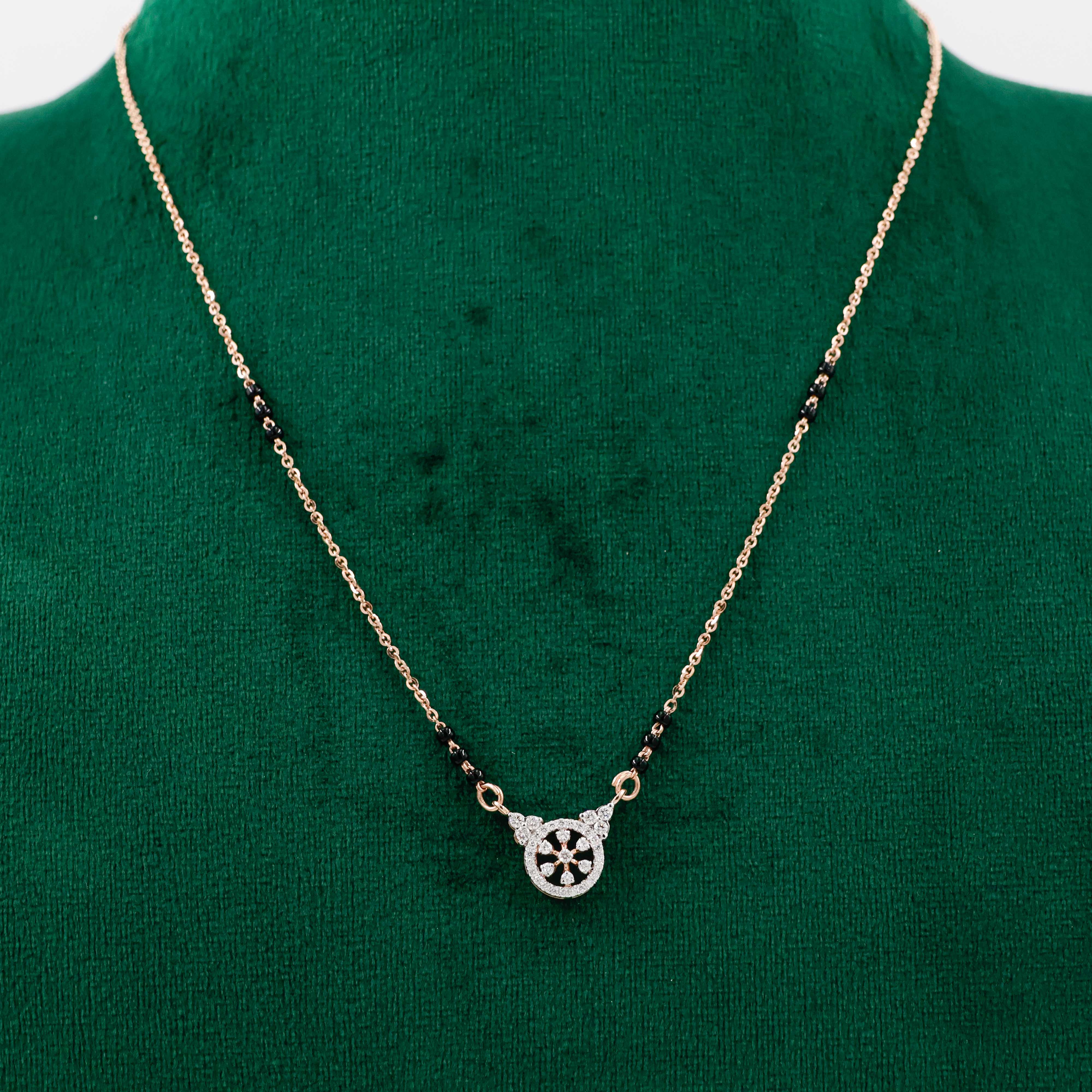 Varahi Jewels - Diamond Black Beads Chain