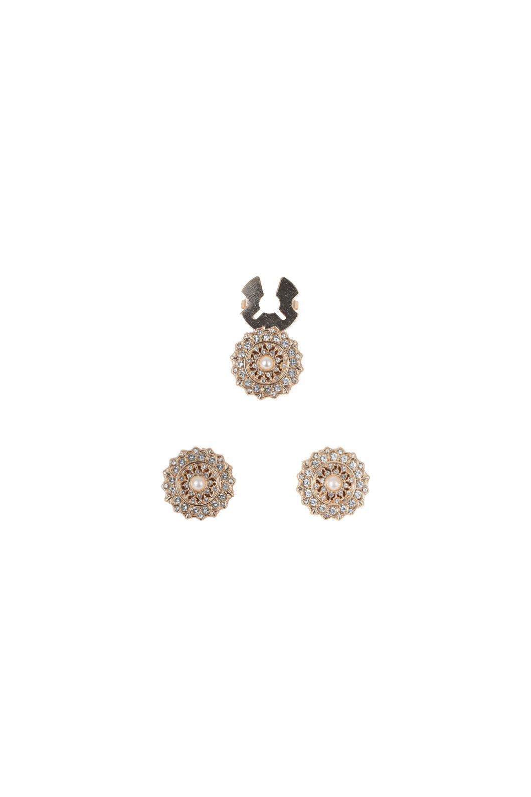 Vardha - Gold Tone Button Covers Moti