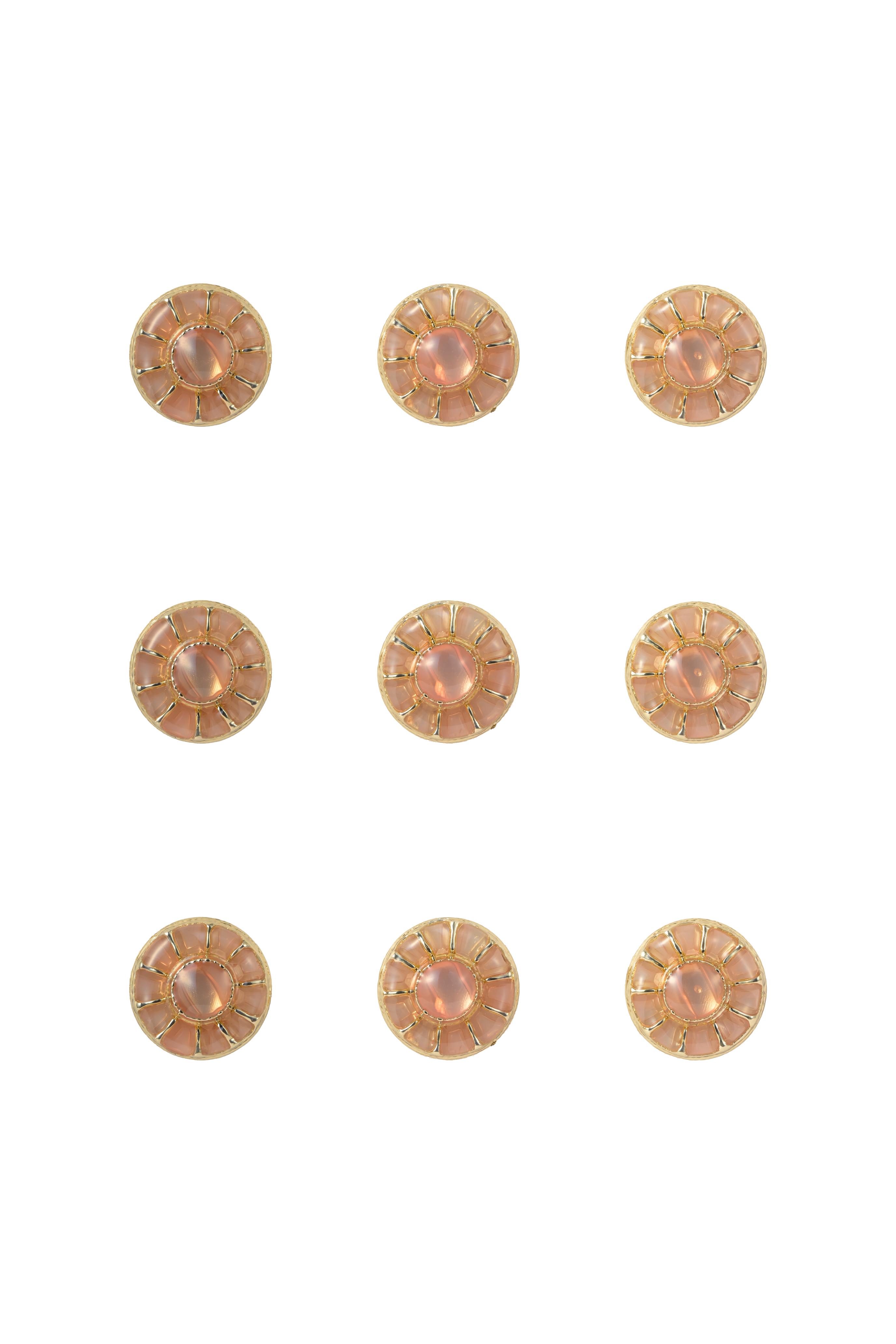 Vardha - Peach Stone Button