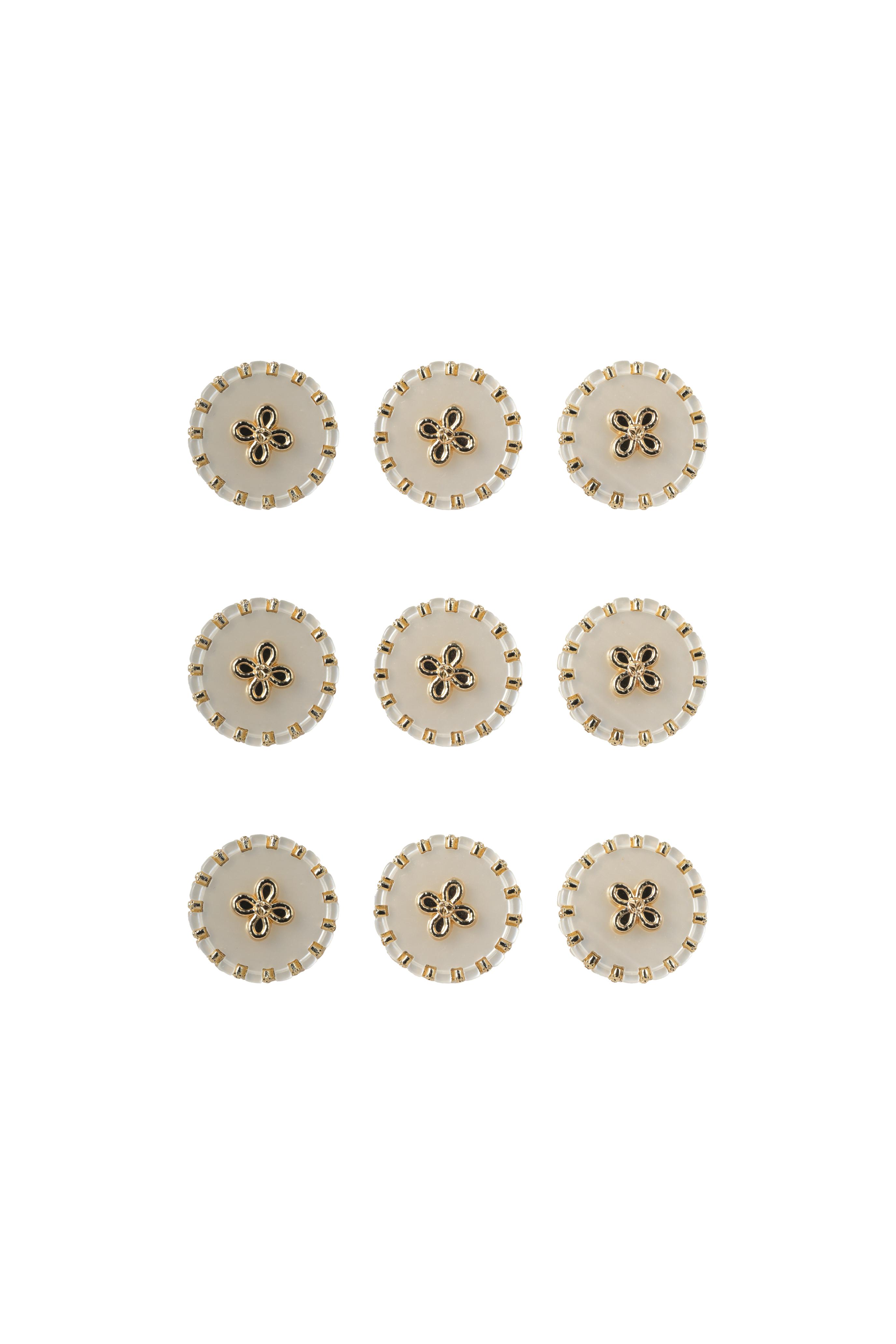 Vardha - Gold Floral Button Covers