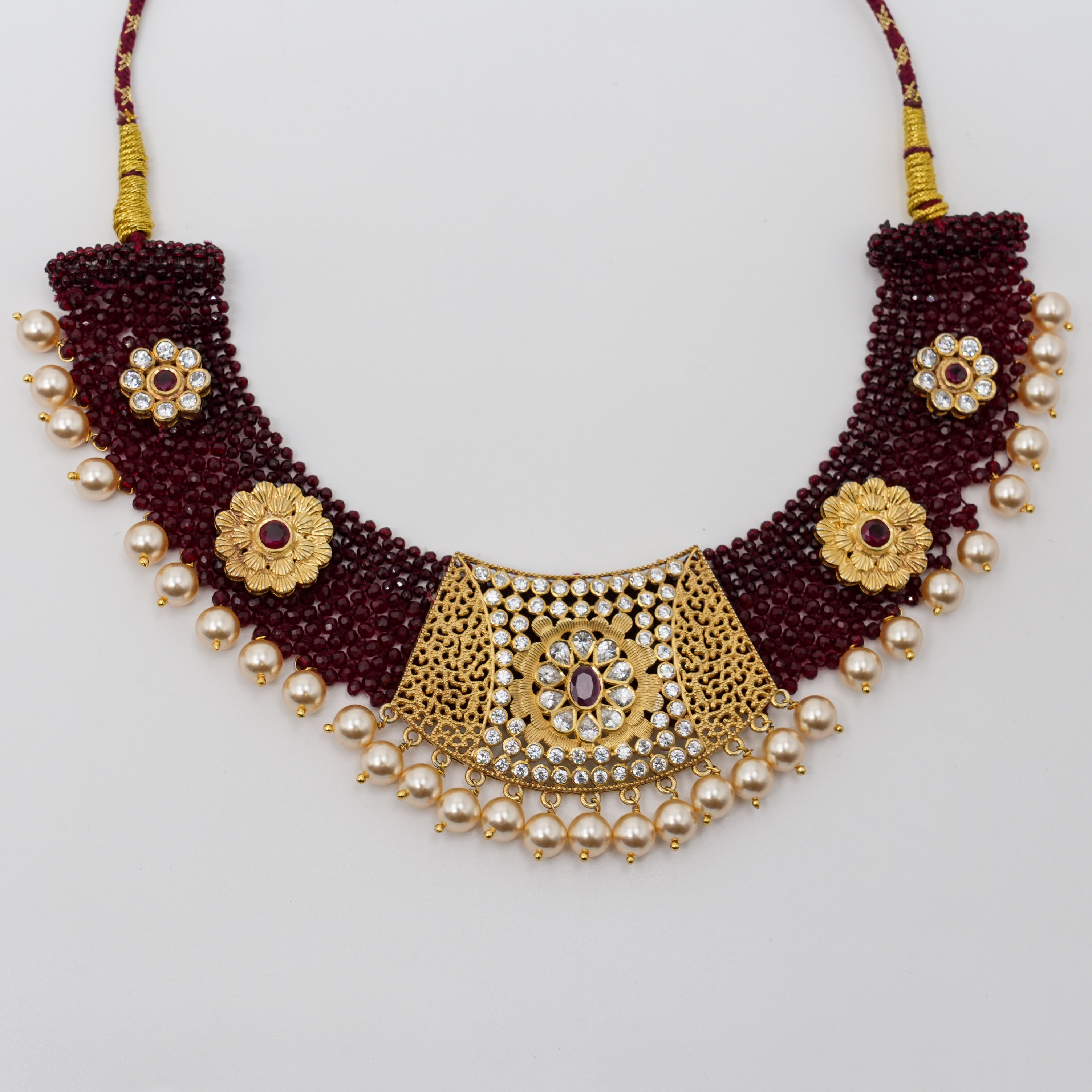 Ved Jewellers - Ruby Pearl Choker