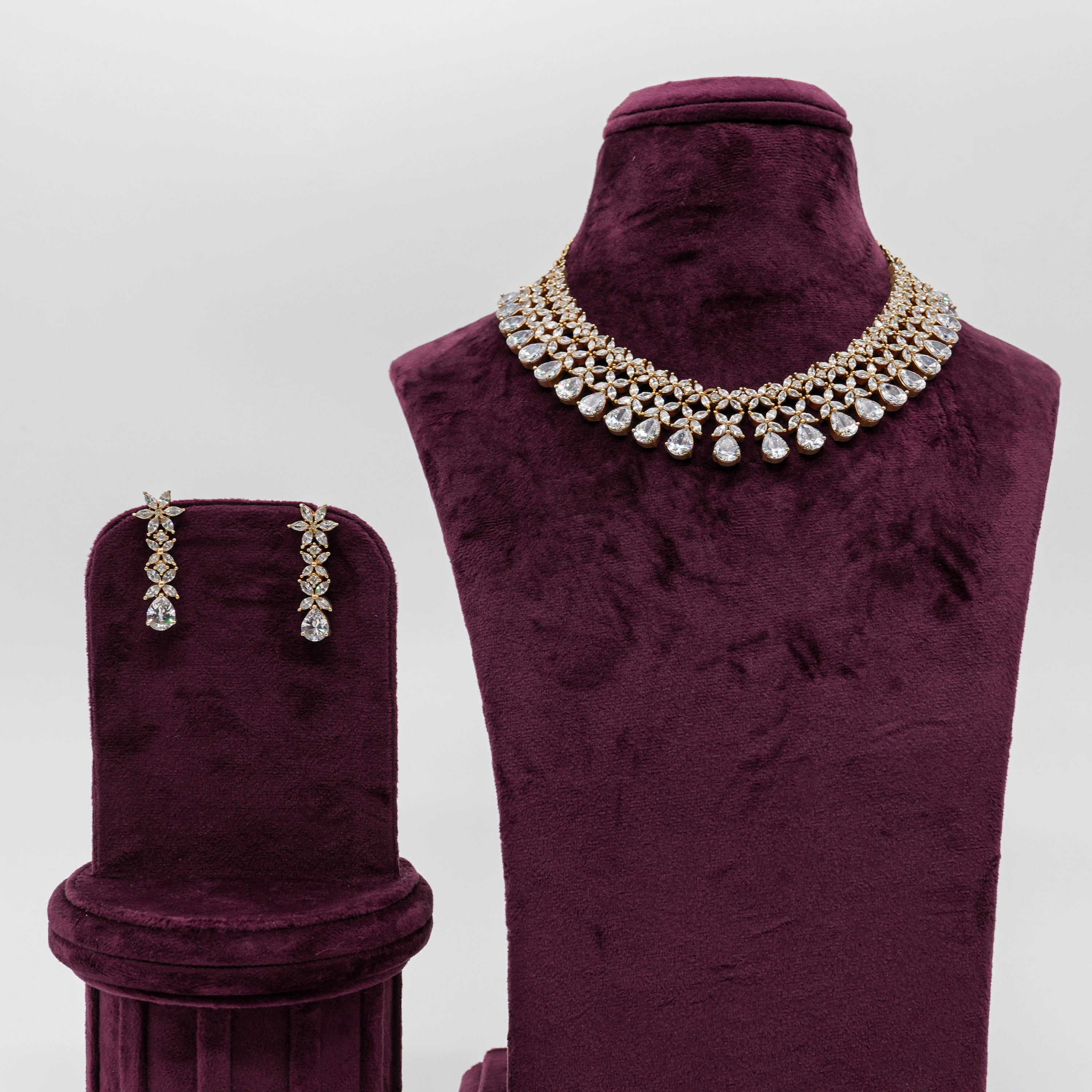 Ved Jewellers - CZ Necklace Set