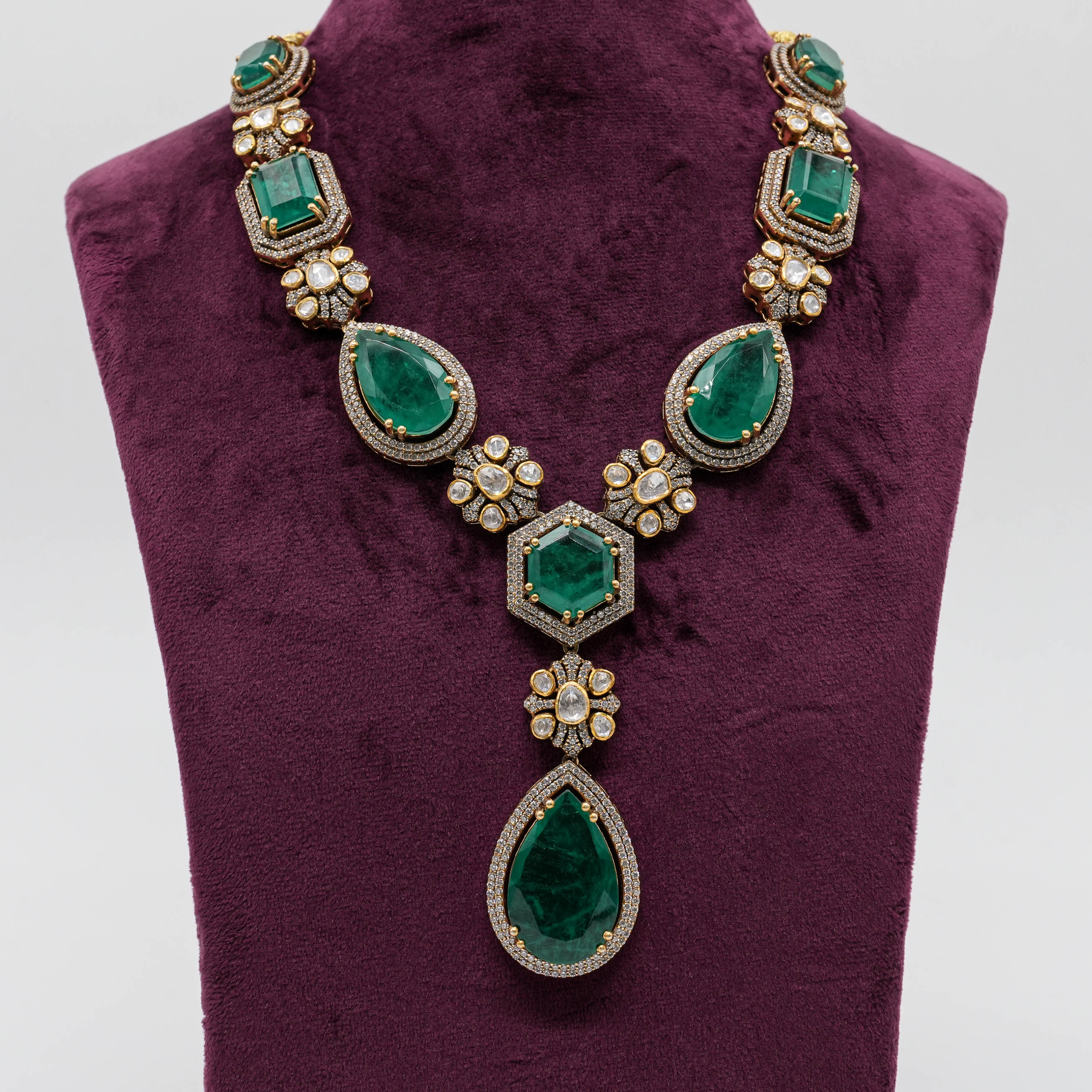 Ved Jewellers - Emerald Drop Necklace