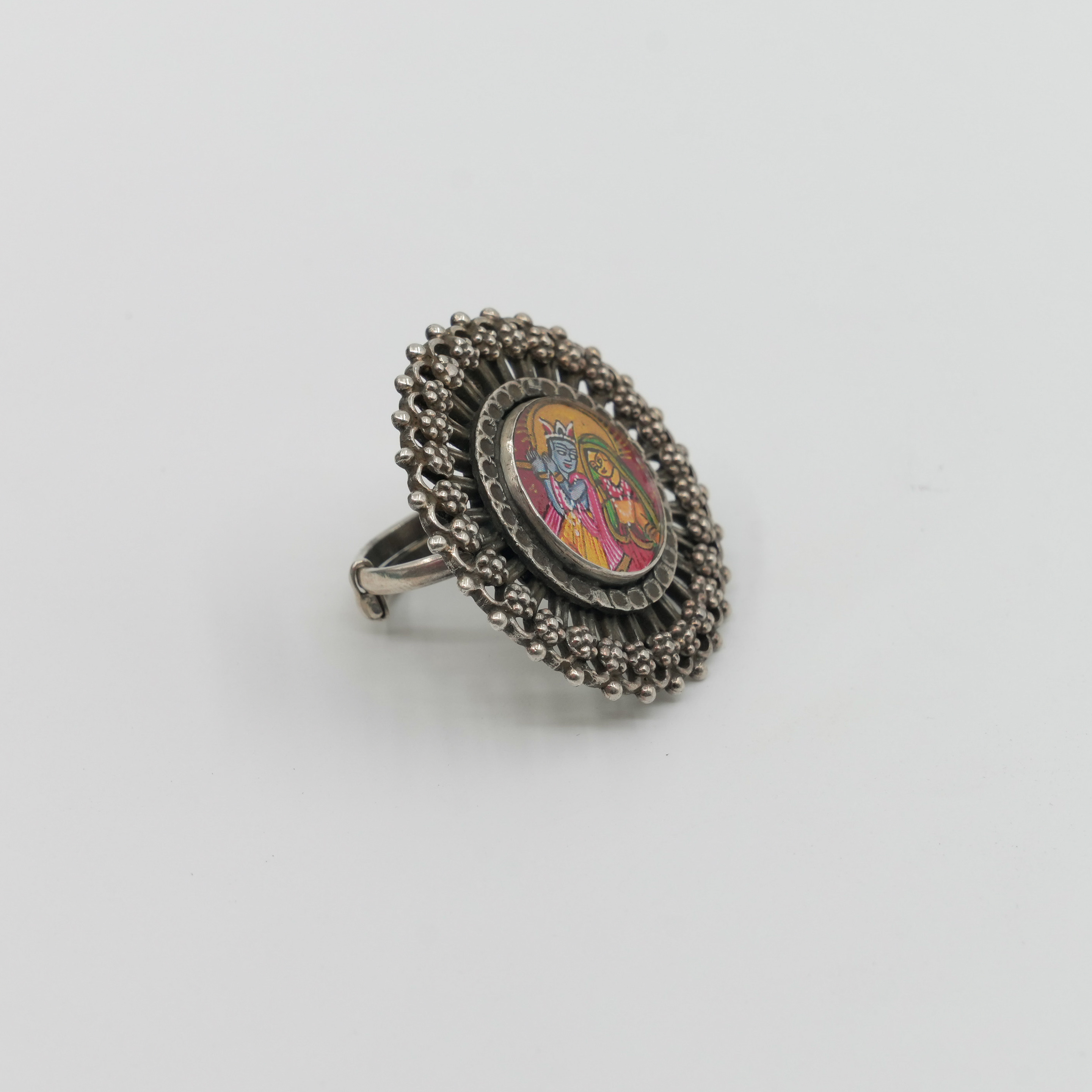 Ved Jewellers - Silver Krishna Radha Ring