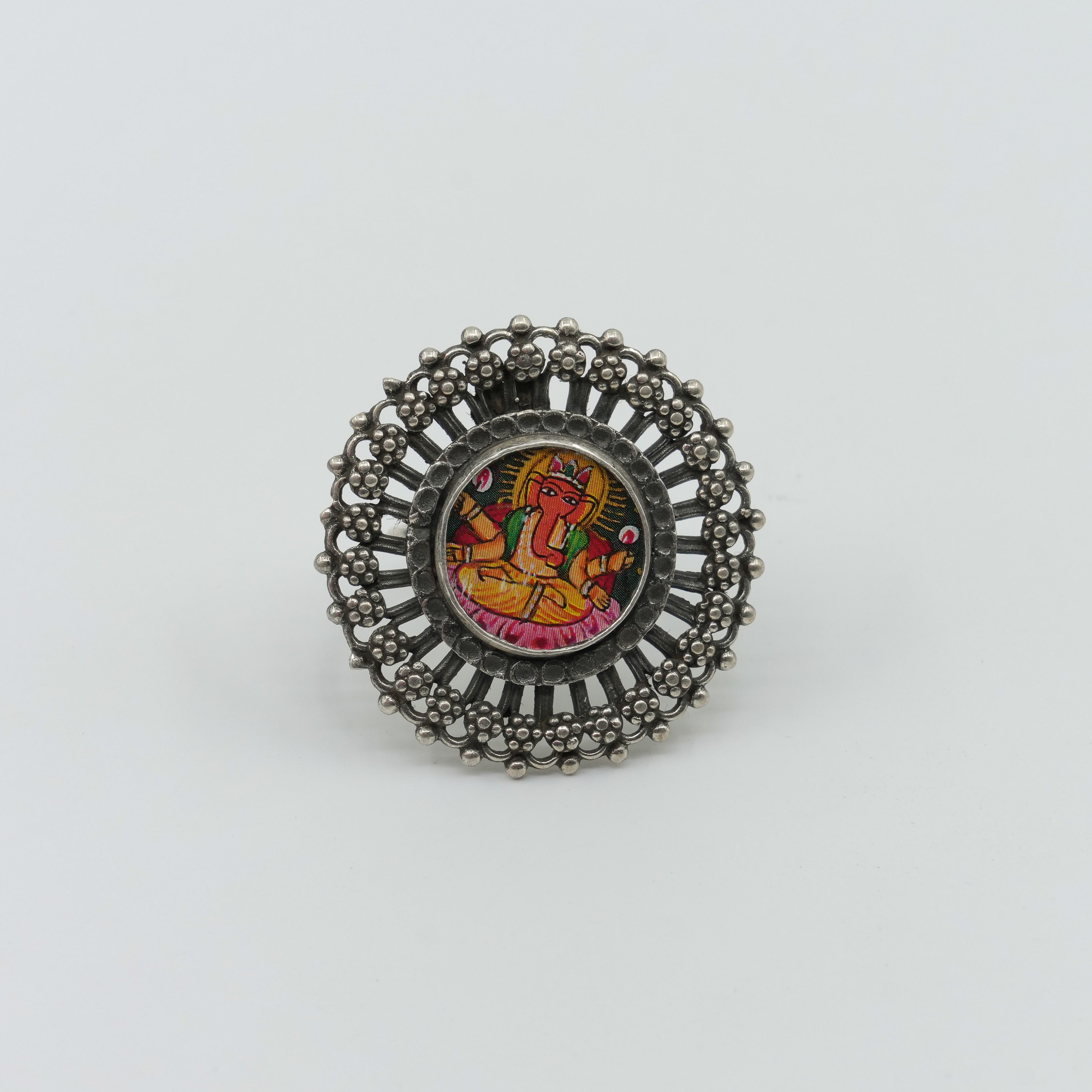 Ved Jewellers - Silver Ganesha Ring