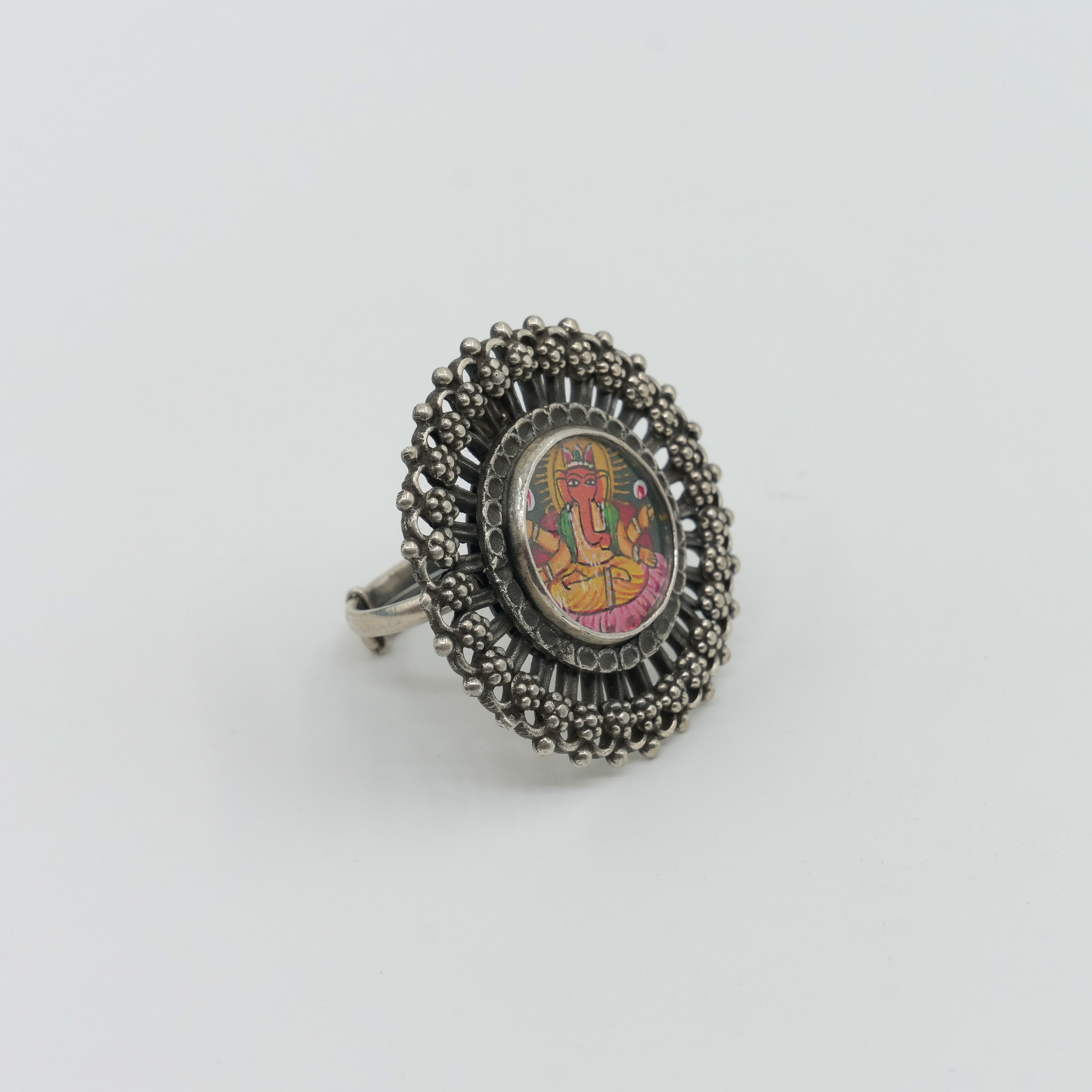 Ved Jewellers - Silver Ganesha Ring