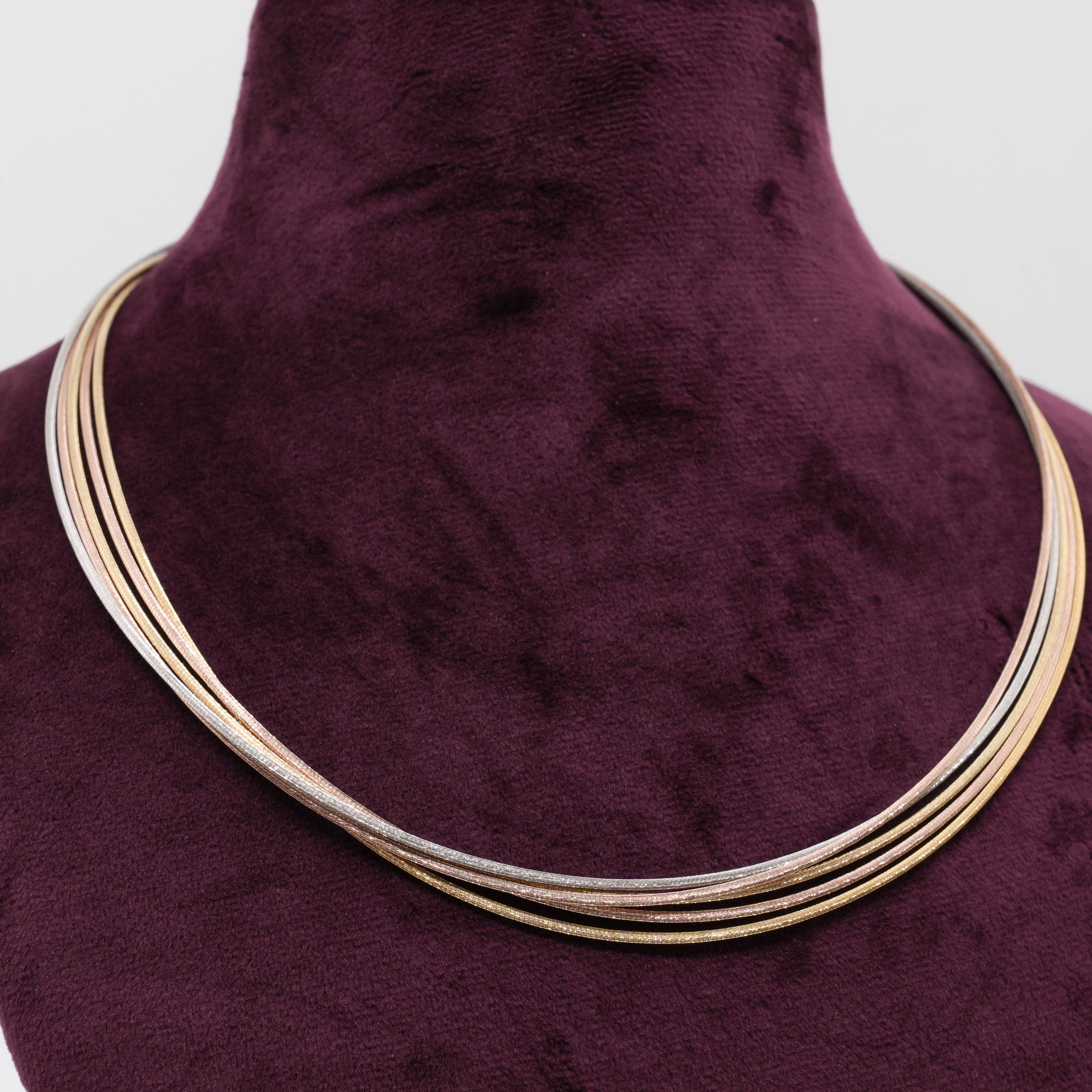 Ved Jewellers - Tri-color Om Choker