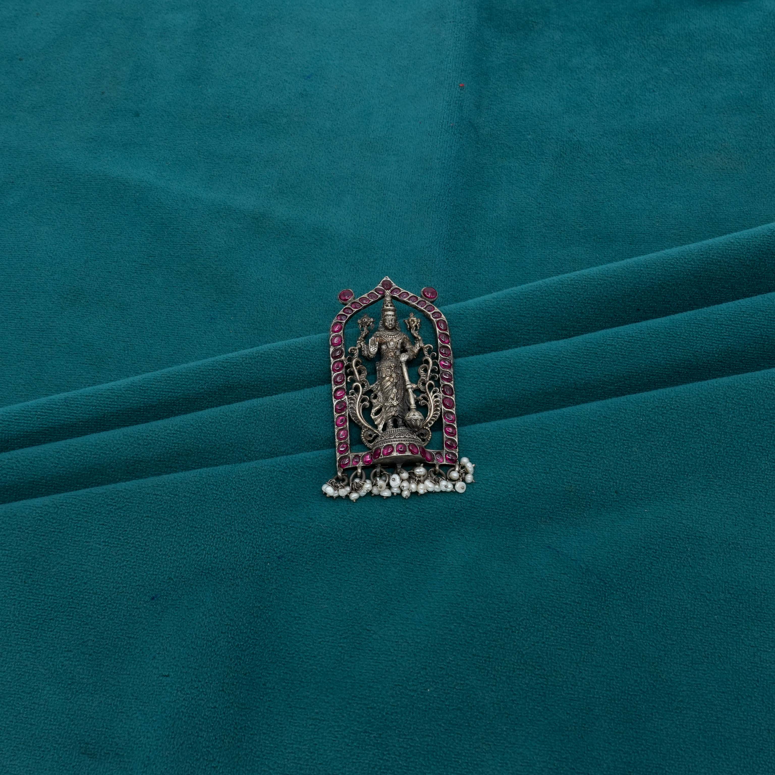Ved Jewellers - Silver Lakshmi Brooch