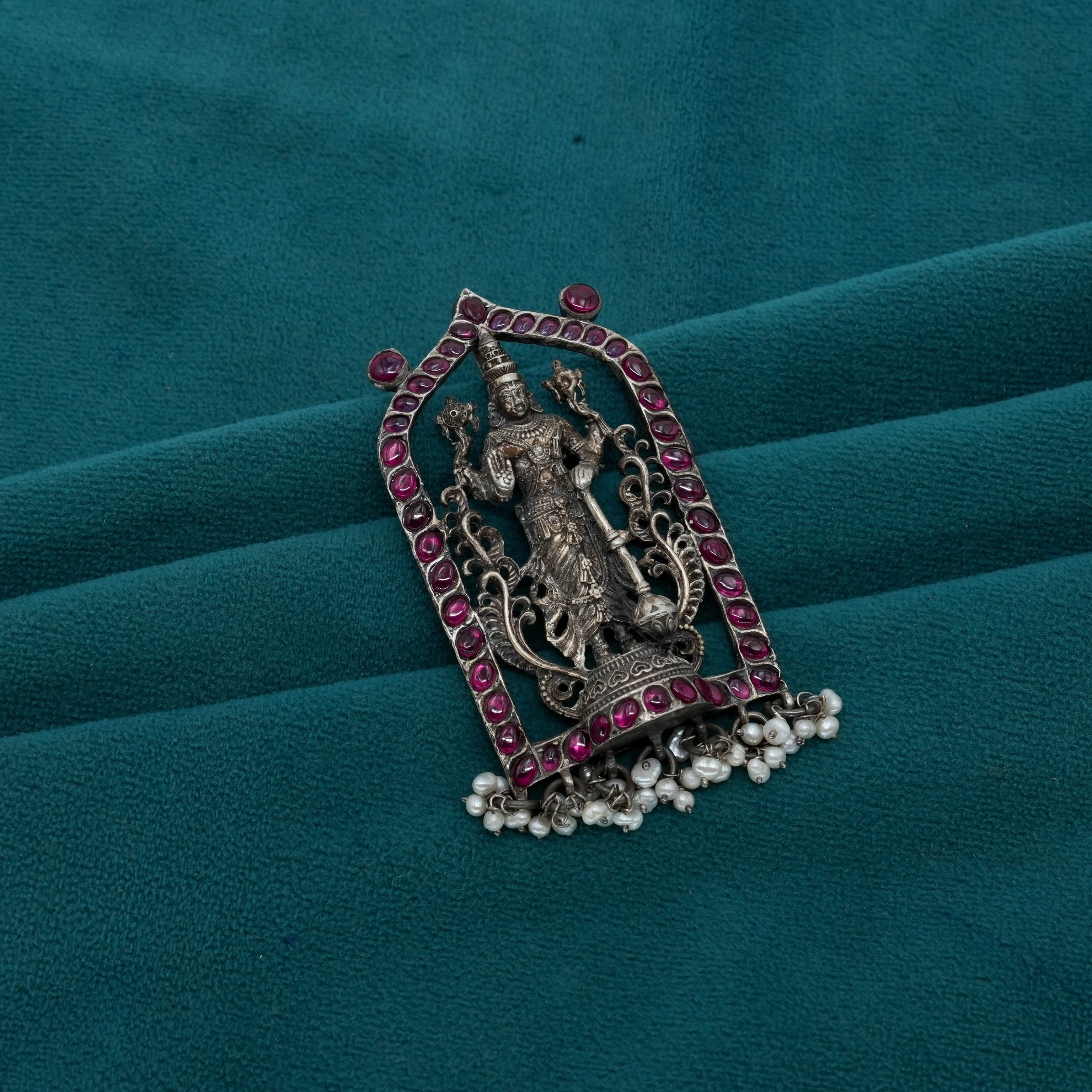 Ved Jewellers - Silver Lakshmi Brooch