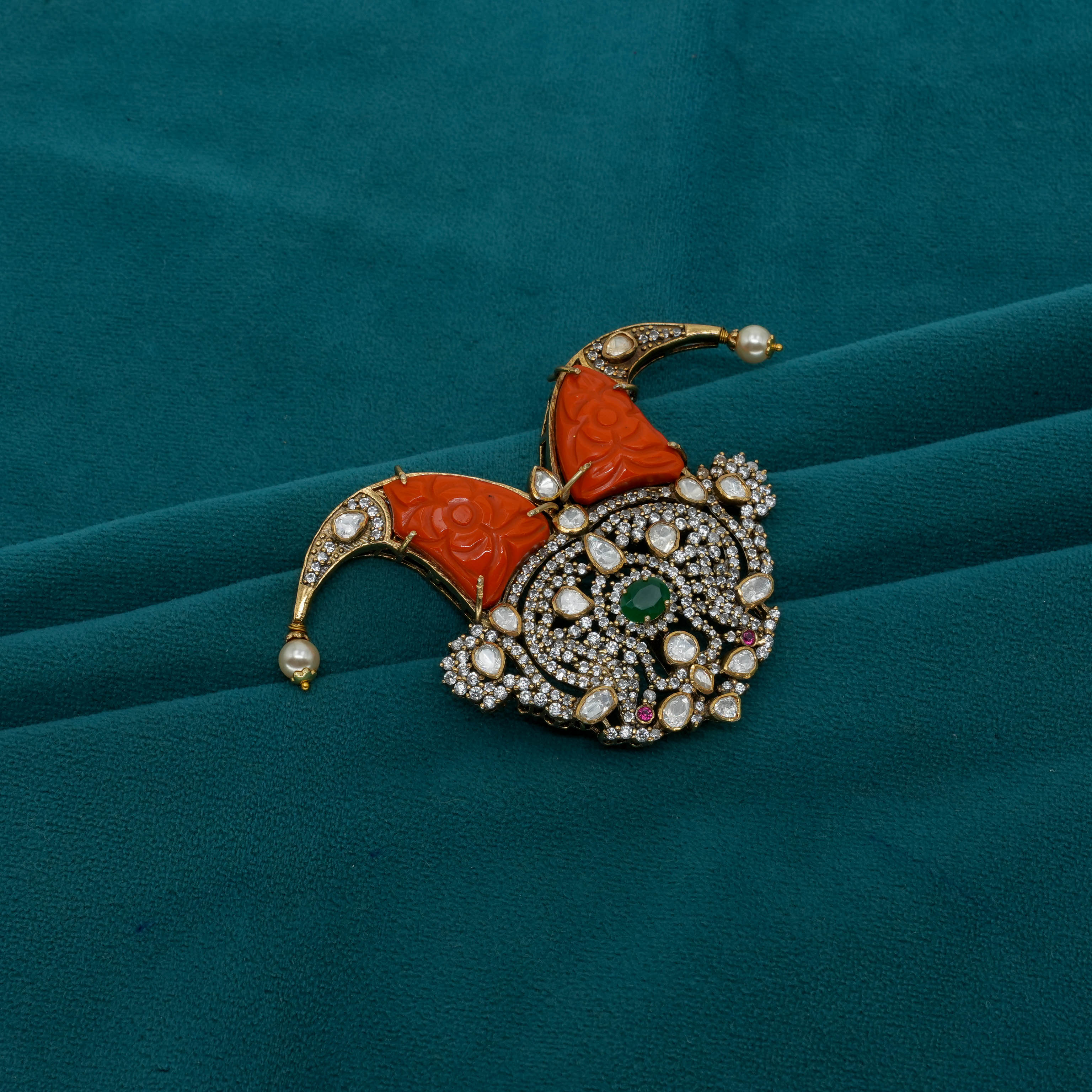 Ved Jewellers - Carved Coral Brooch