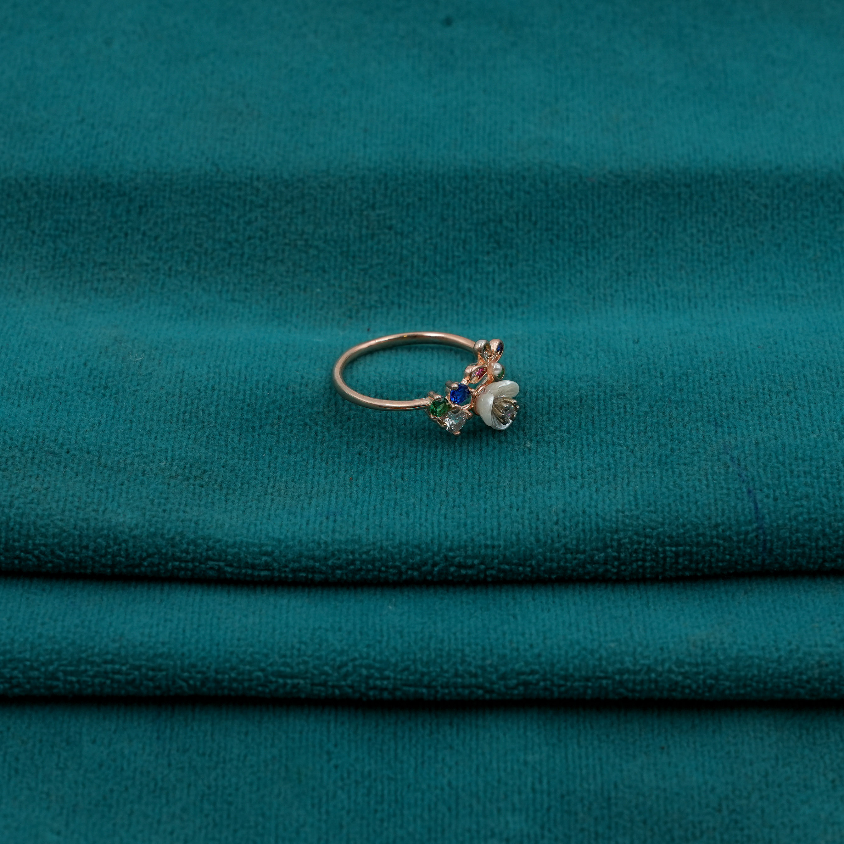 Ved Jewellers - Pearl Flower Ring