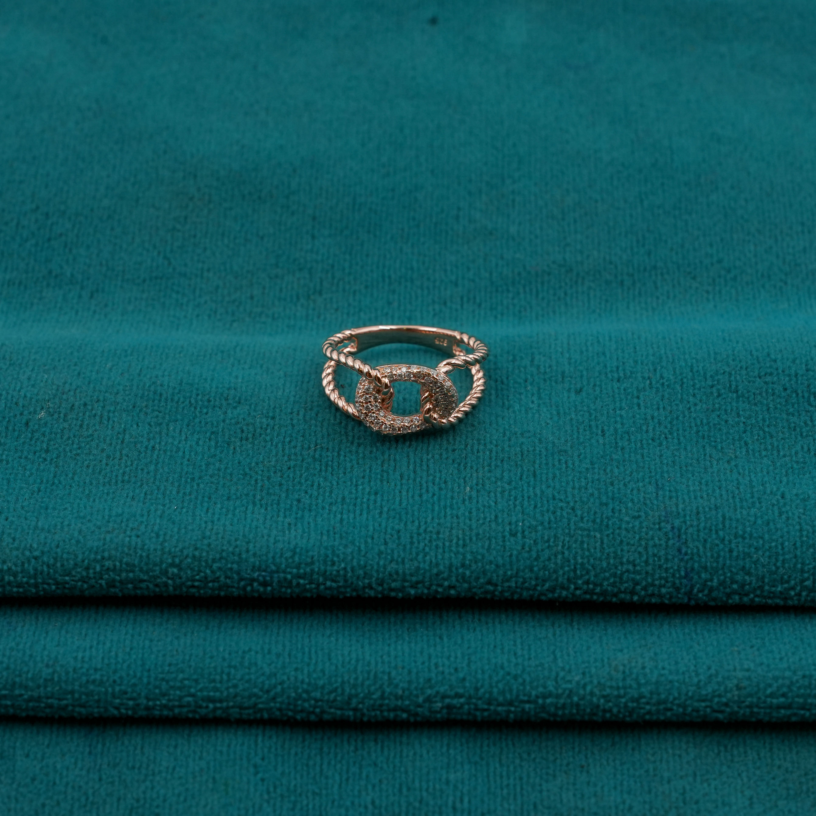 Ved Jewellers - Rose Gold CZ Ring