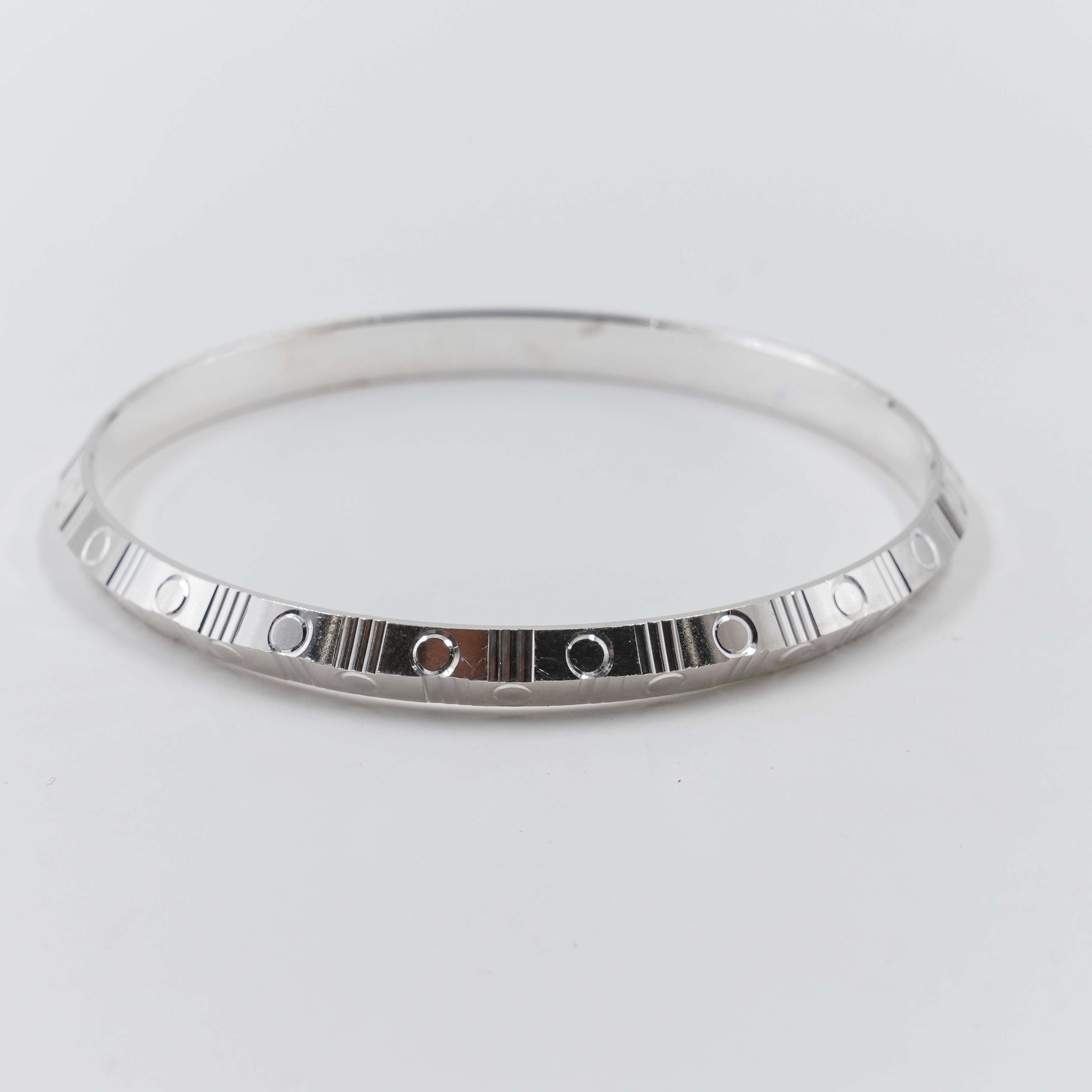 Silver Patterned Kada