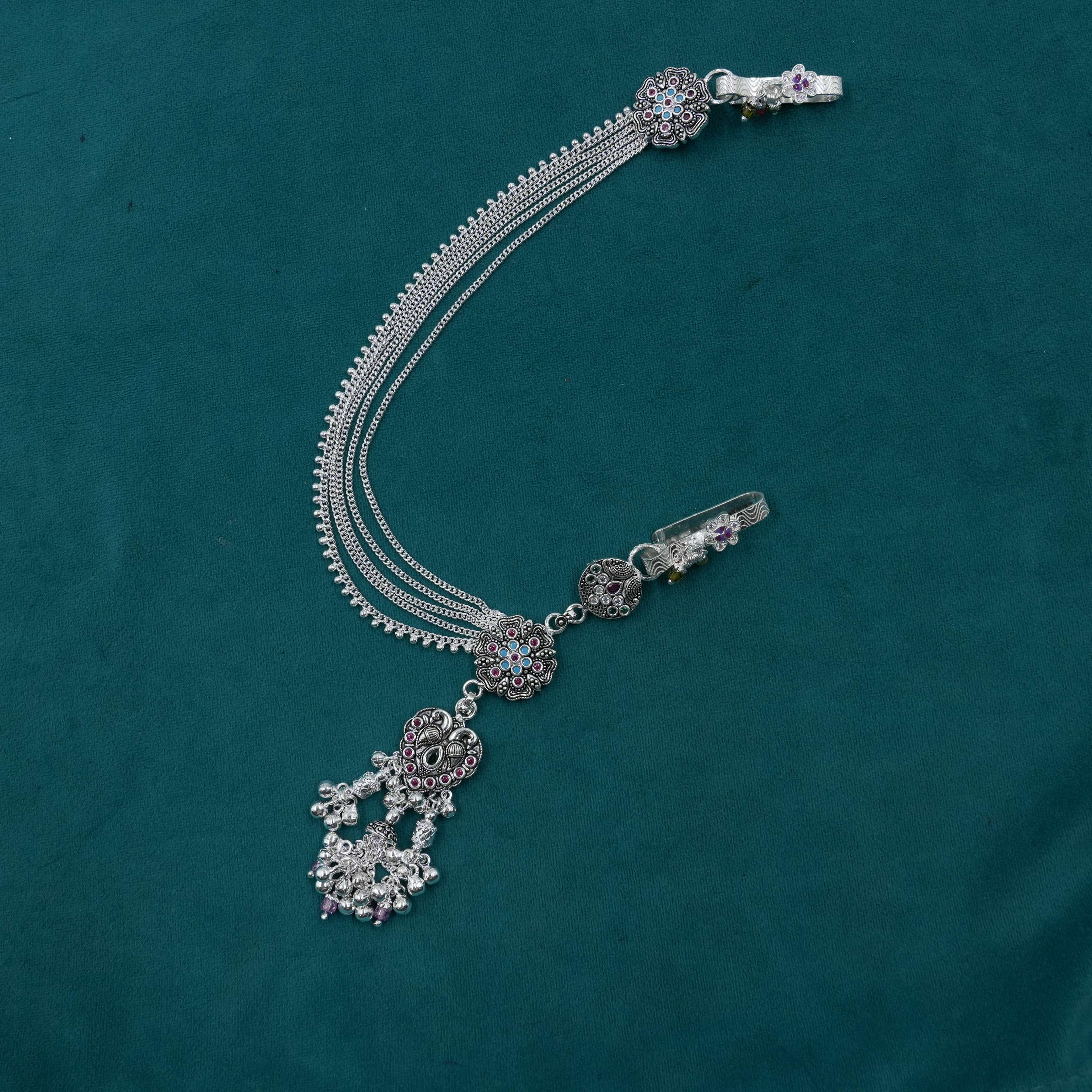 Ved Jewellers - Silver Peacock Anklet