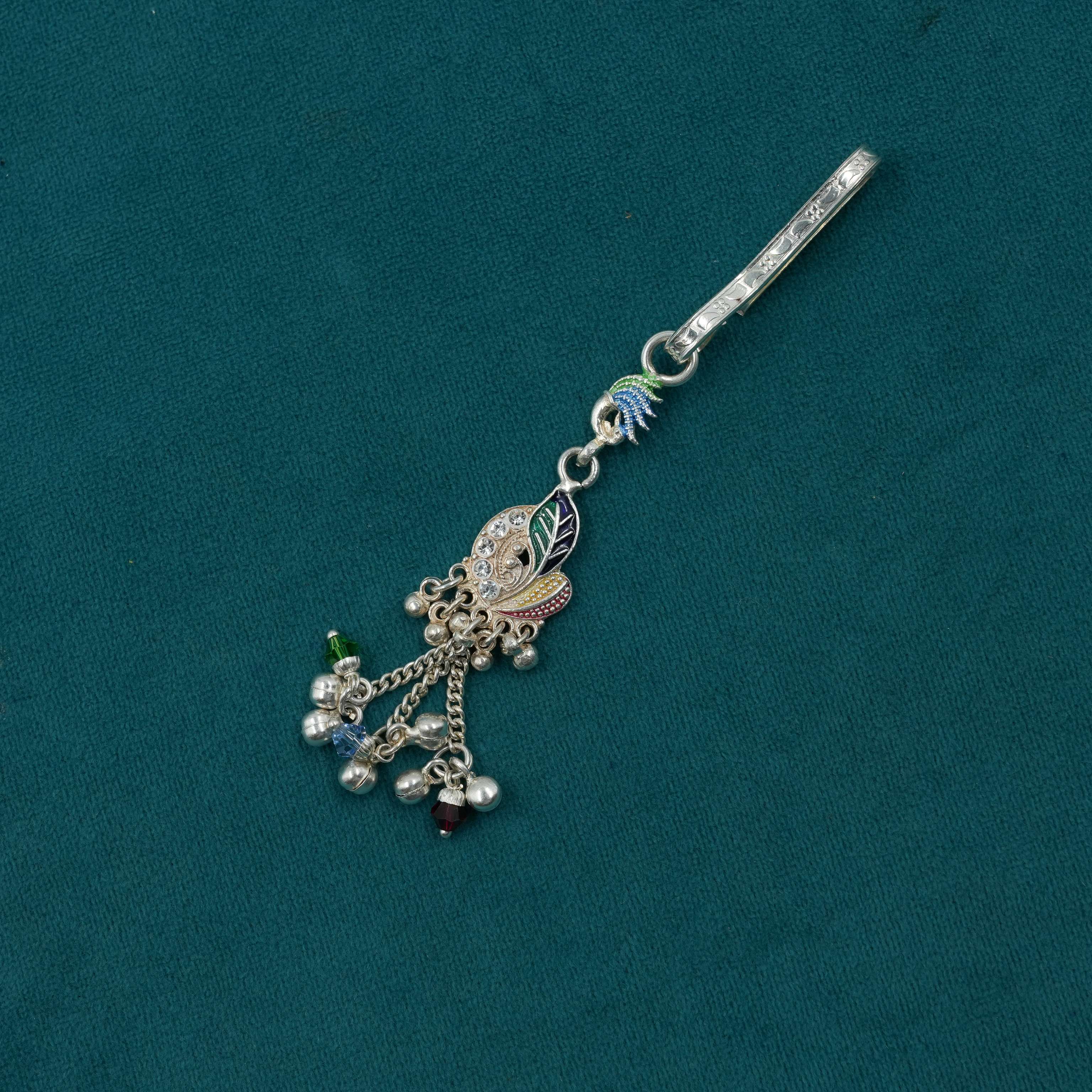 Ved Jewellers - Silver Peacock Keychain