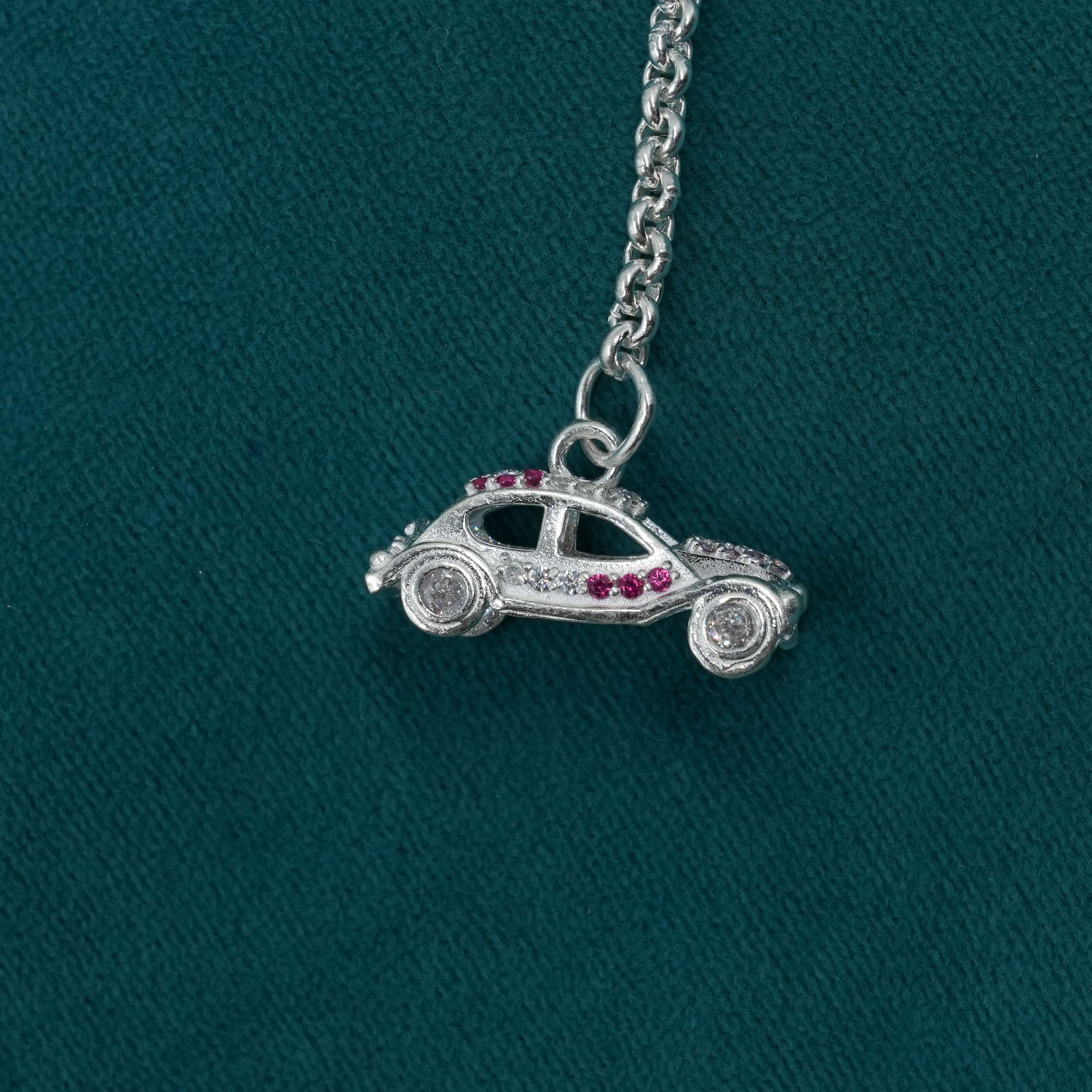 Silver Car Keychain