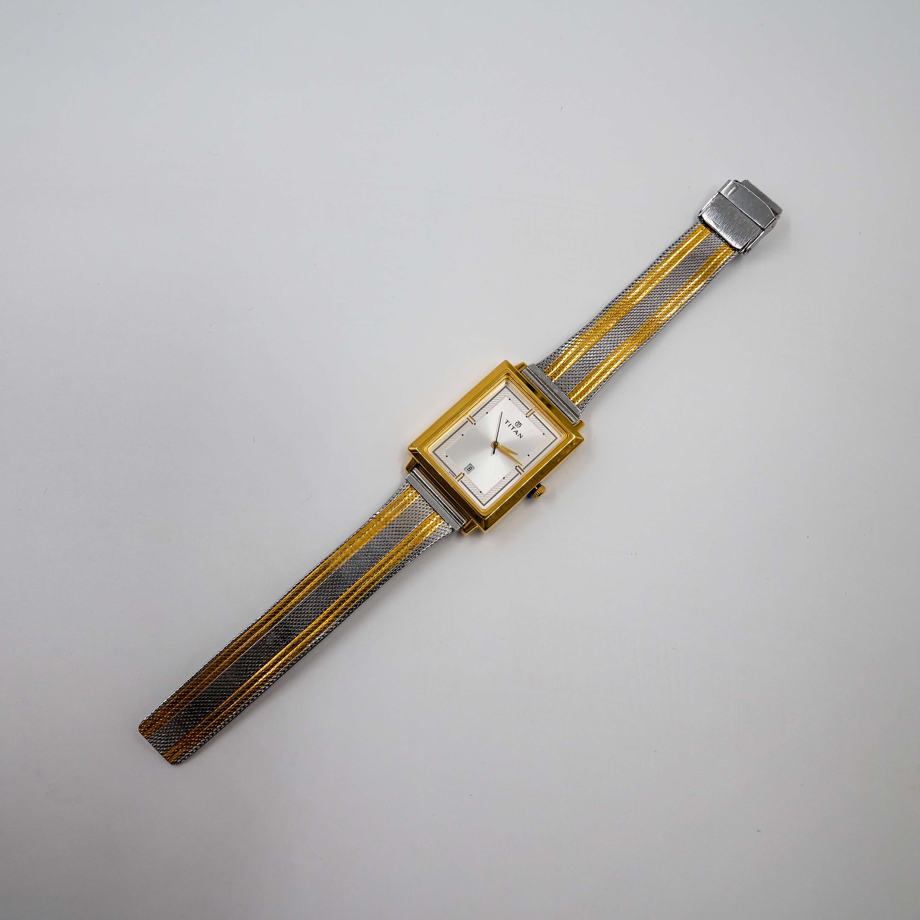 Ved Jewellers - Titan Silver Gold Watch