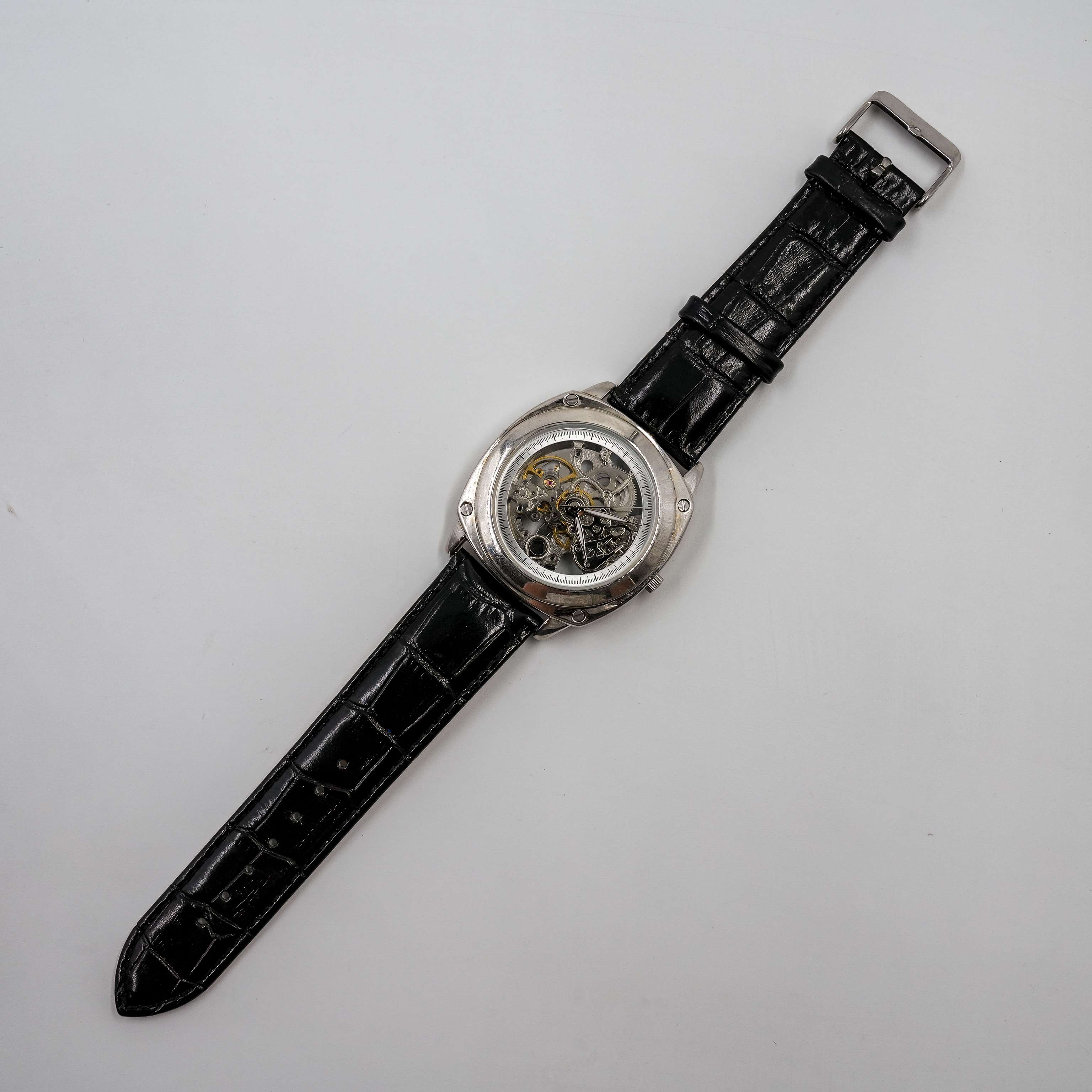 Ved Jewellers - Skeleton Silver Watch
